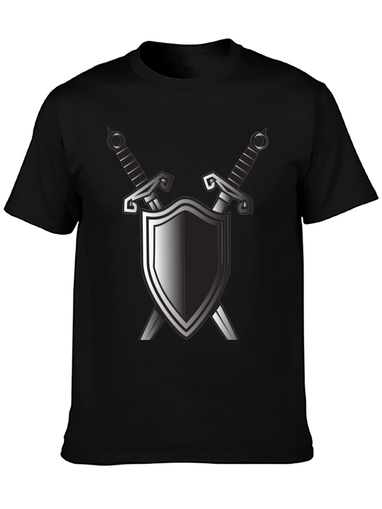 Shield & Sword Graphic Black T-Shirt