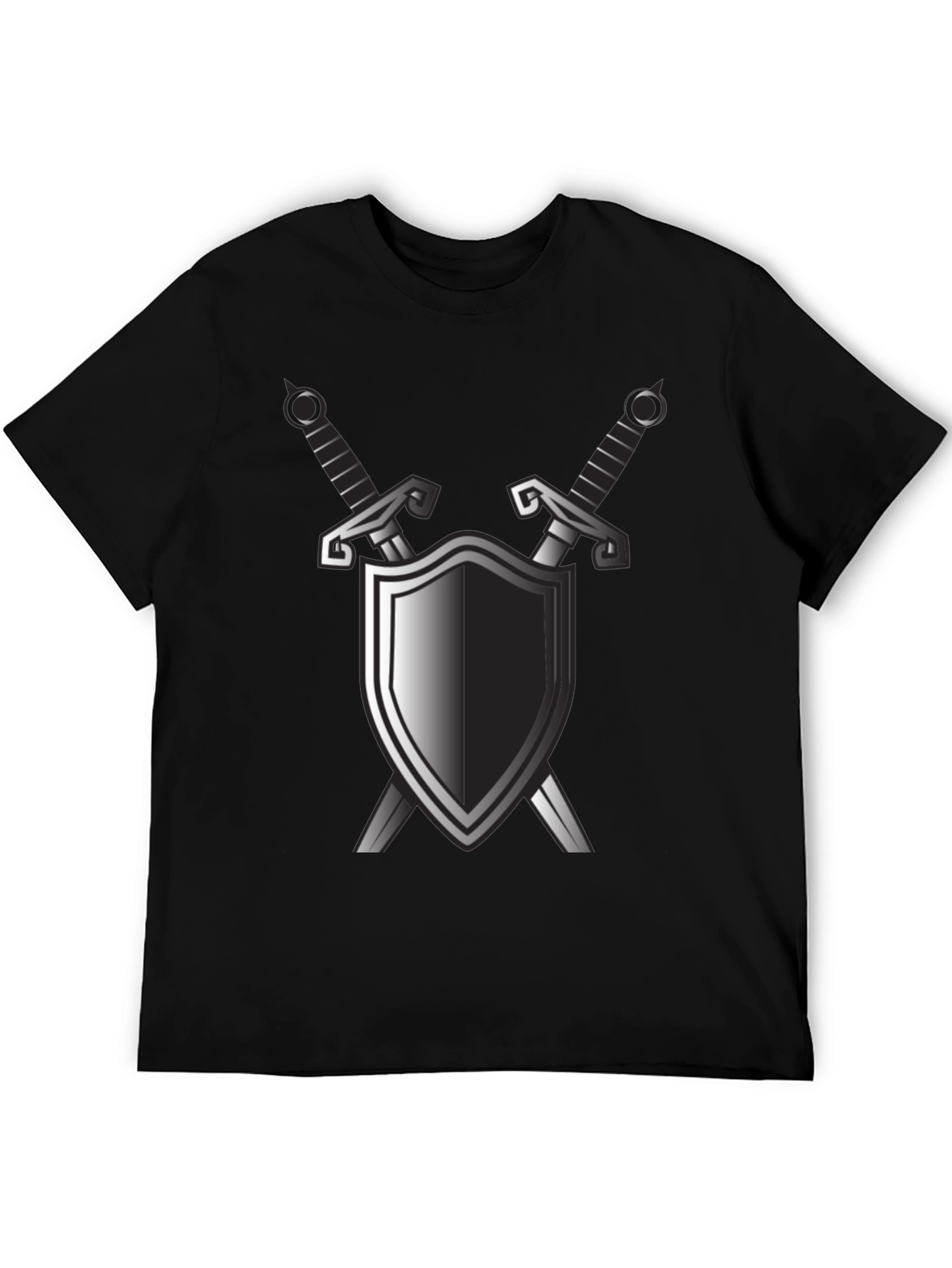 Shield & Sword Graphic Black T-Shirt