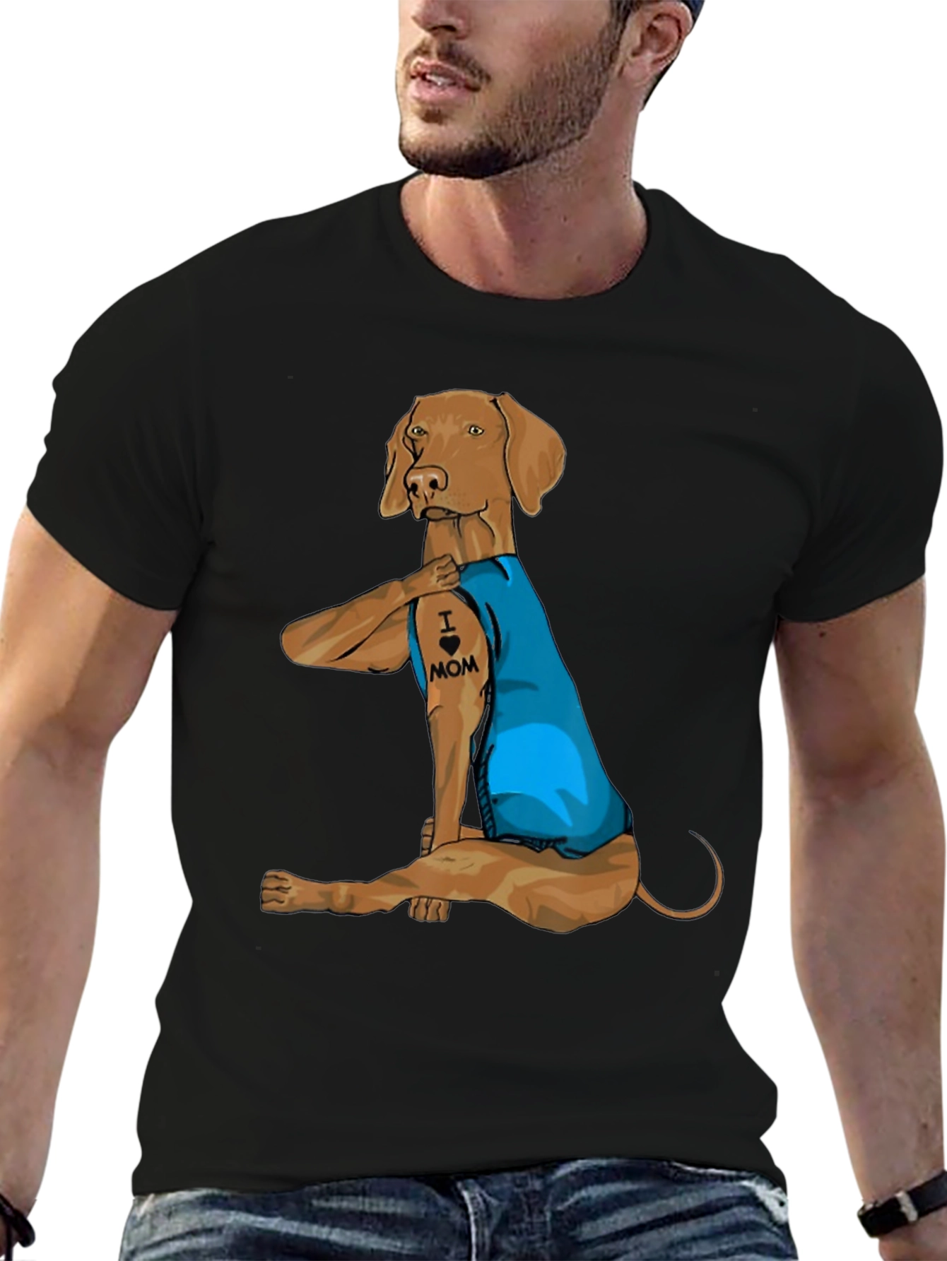 I Love Mom Dog Tattoo T-Shirt