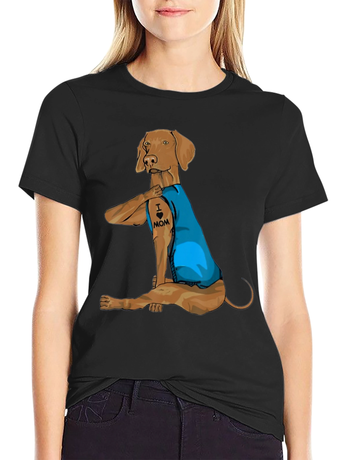 I Love Mom Dog Tattoo T-Shirt