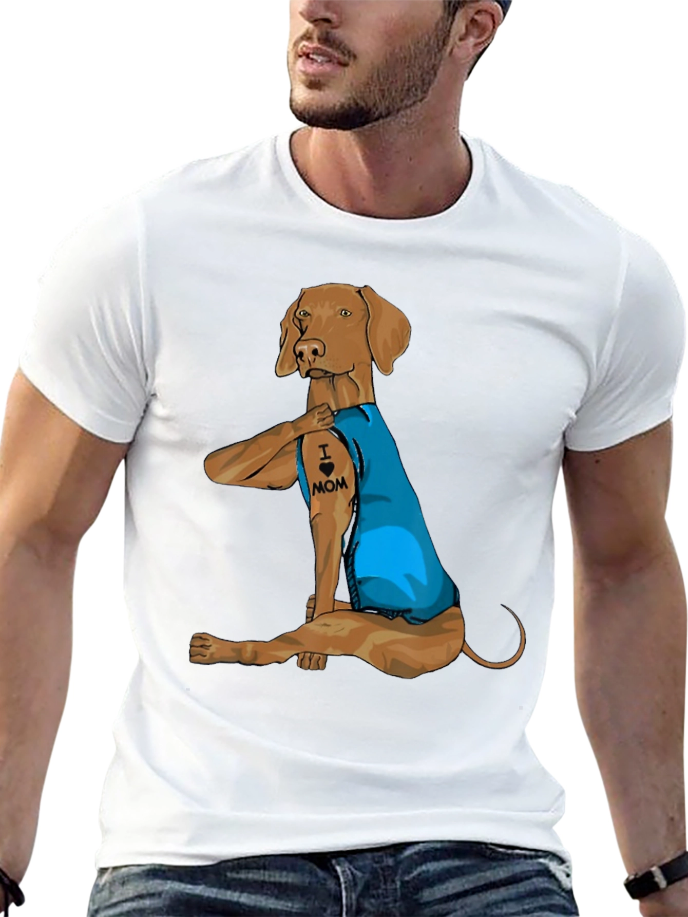 I Love Mom Dog Tattoo T-Shirt