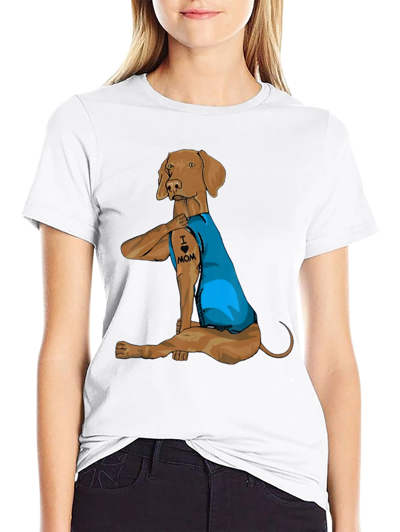 I Love Mom Dog Tattoo T-Shirt
