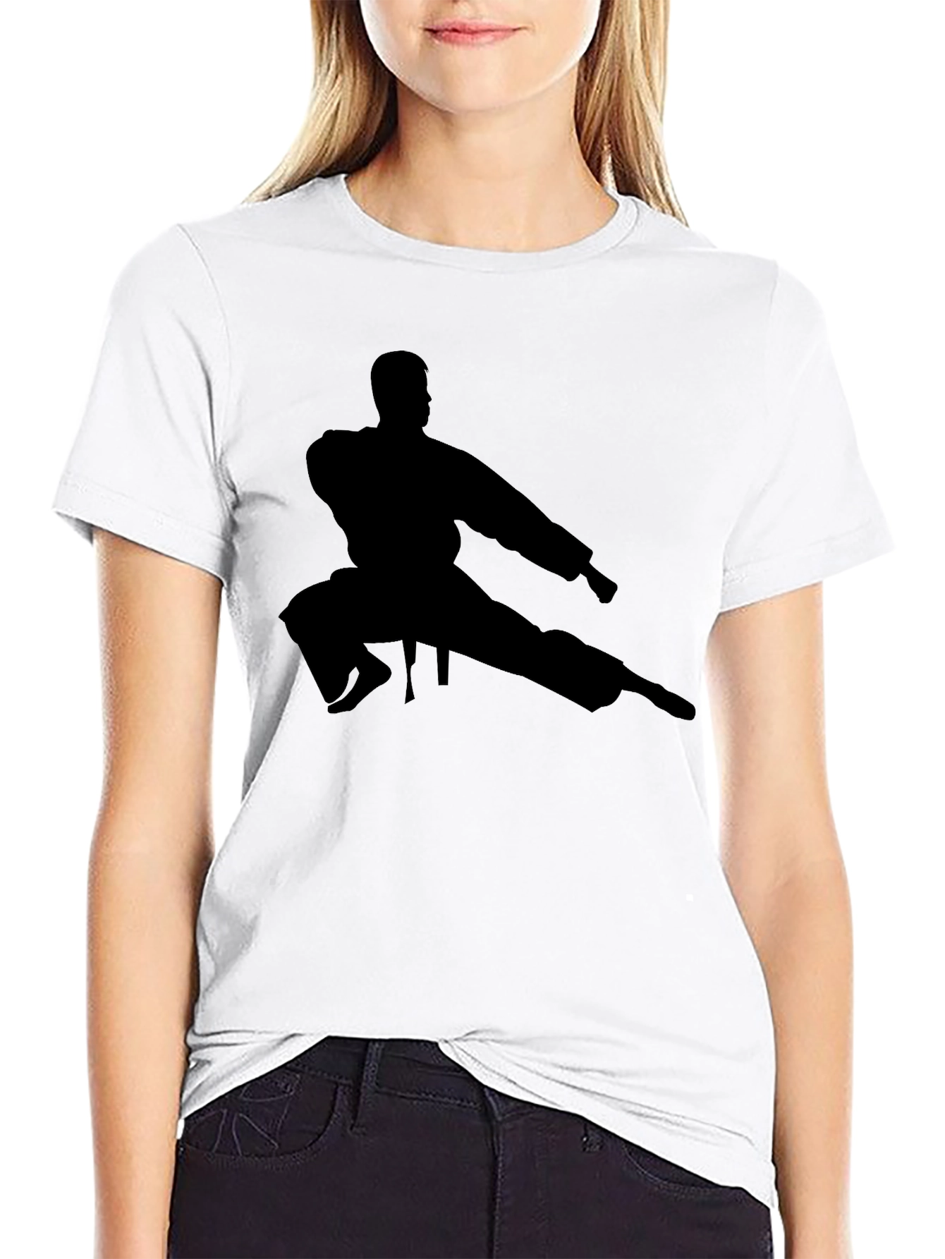 Karate Silhouette Black T-Shirt
