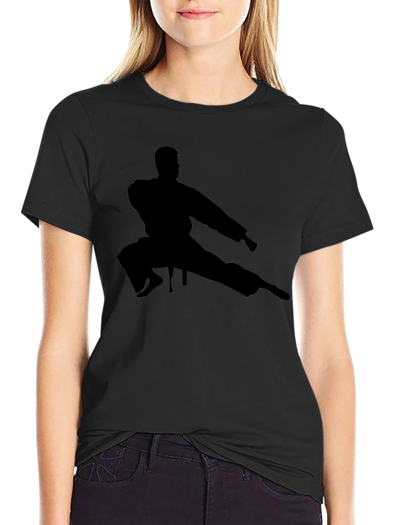 Karate Silhouette Black T-Shirt