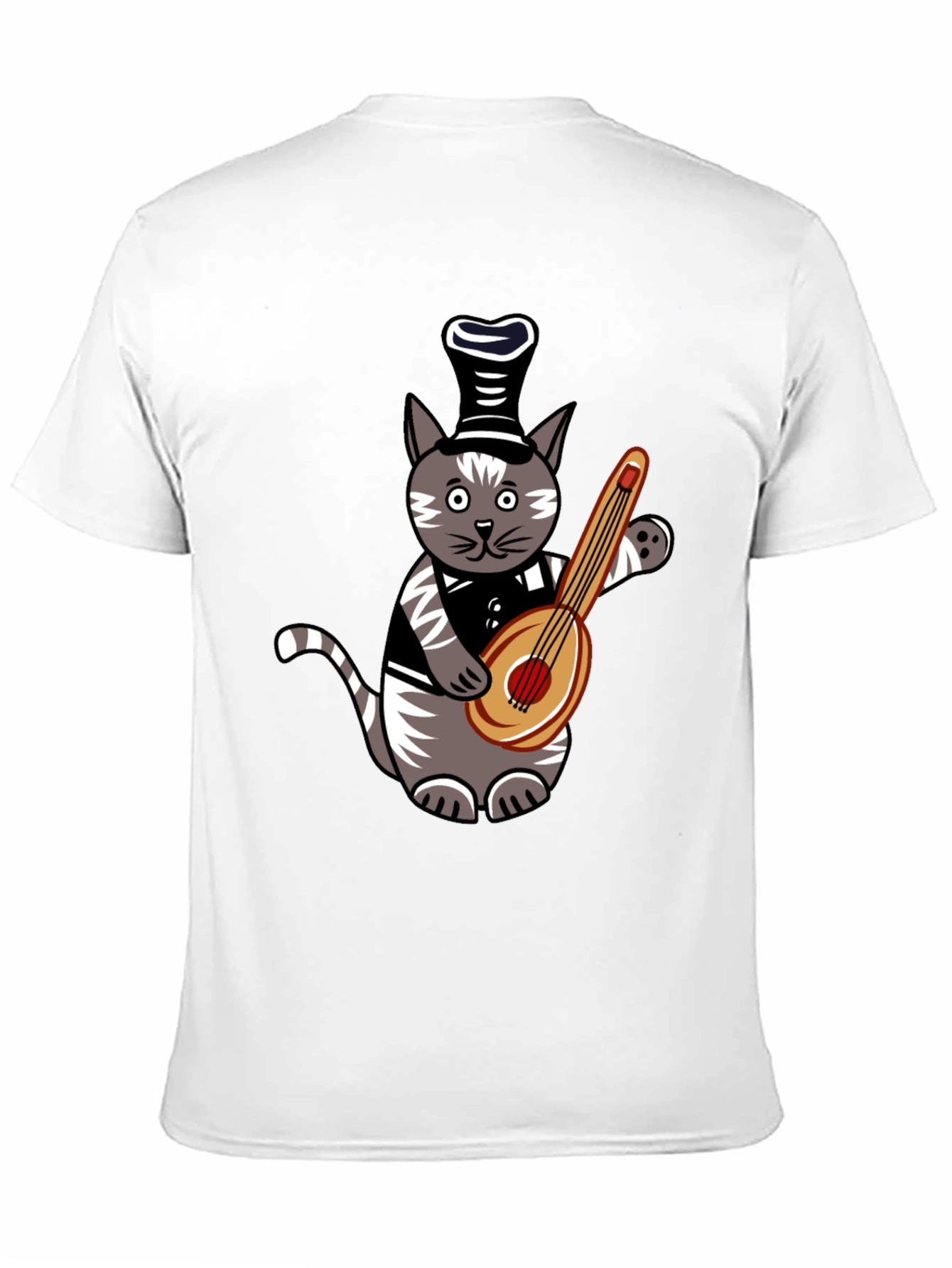 Cat Playing Guitar T-Shirt - Unique Musician Pet Tee