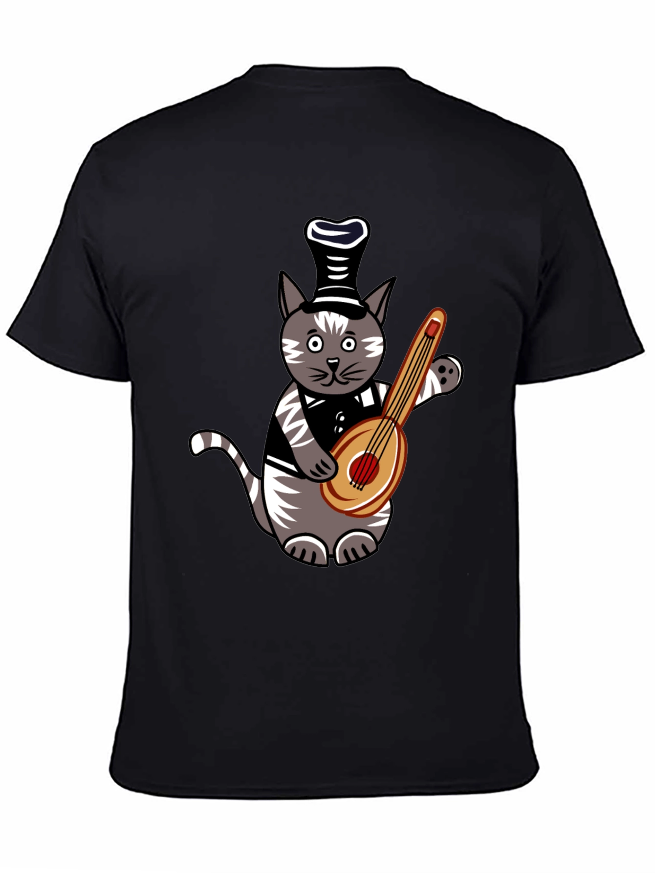 Cat Playing Guitar T-Shirt - Unique Musician Pet Tee