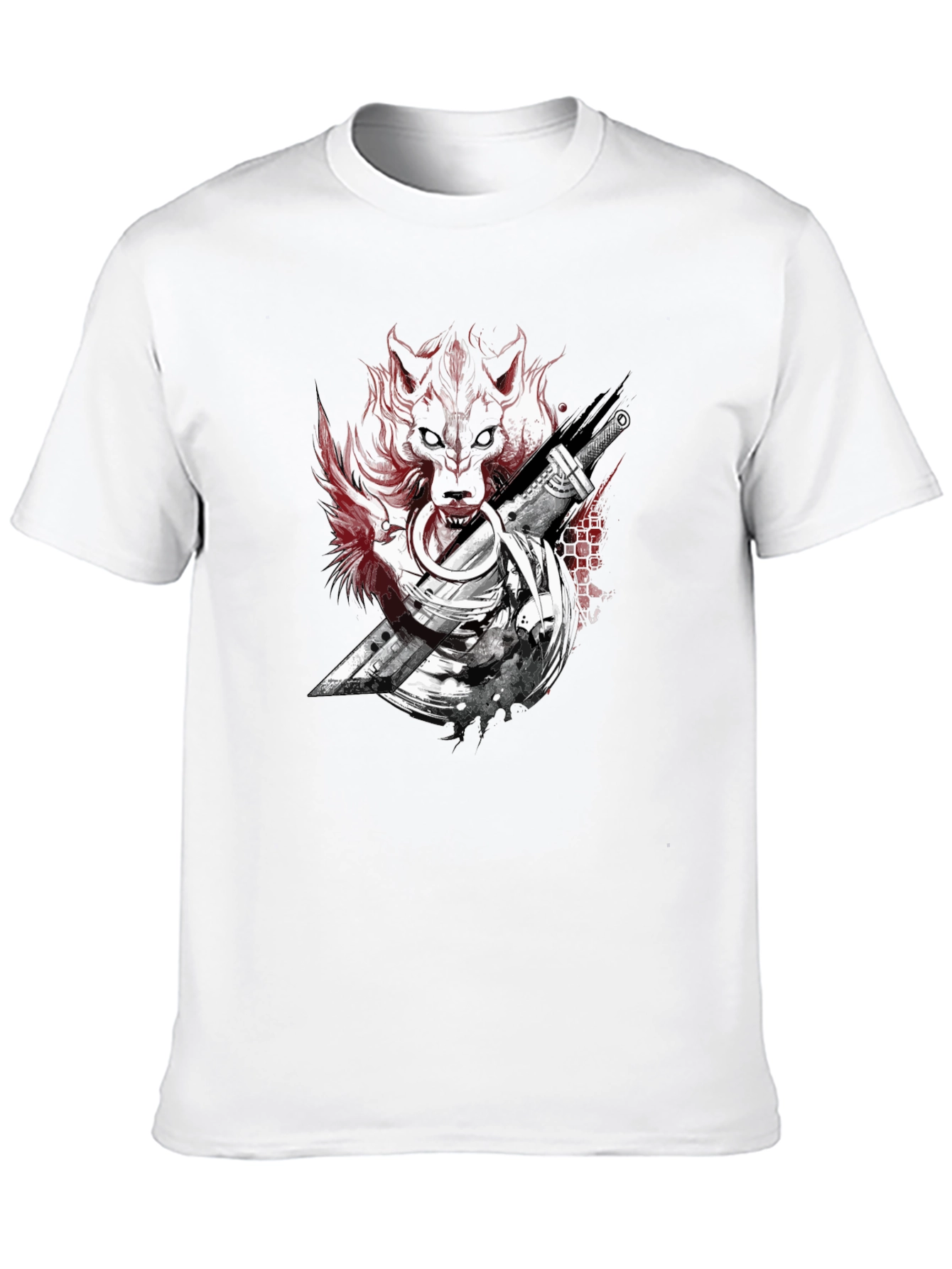 Wolf & Sword Graphic Black T-Shirt