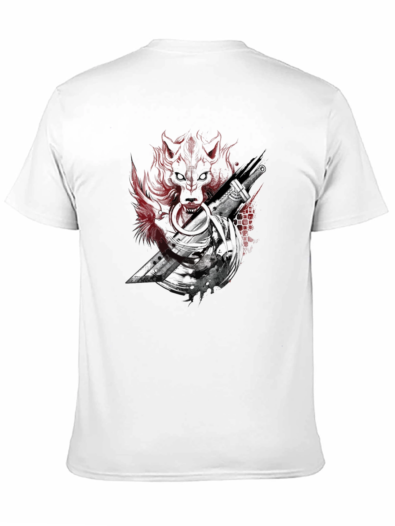 Wolf & Sword Graphic Black T-Shirt