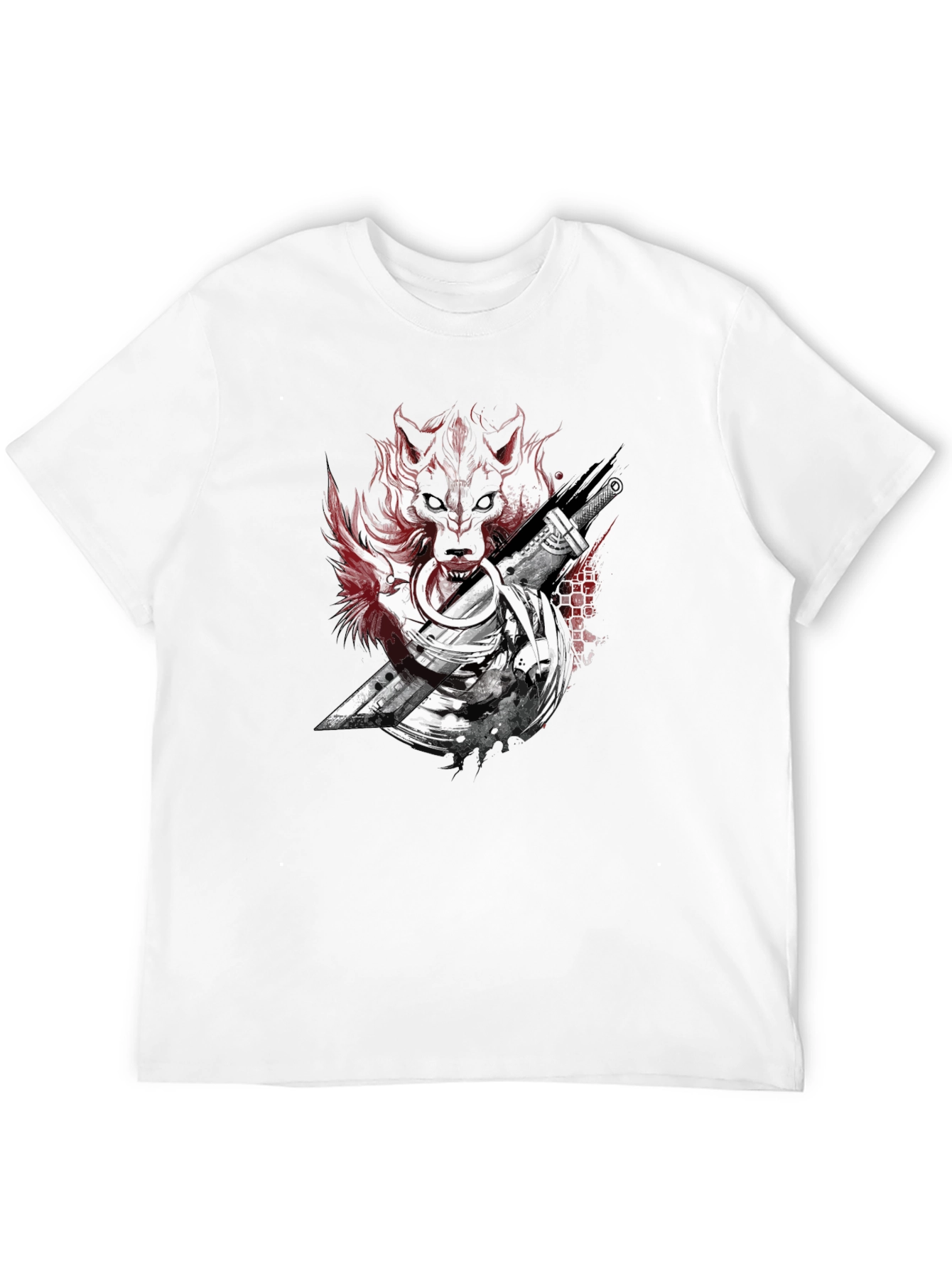 Wolf & Sword Graphic Black T-Shirt