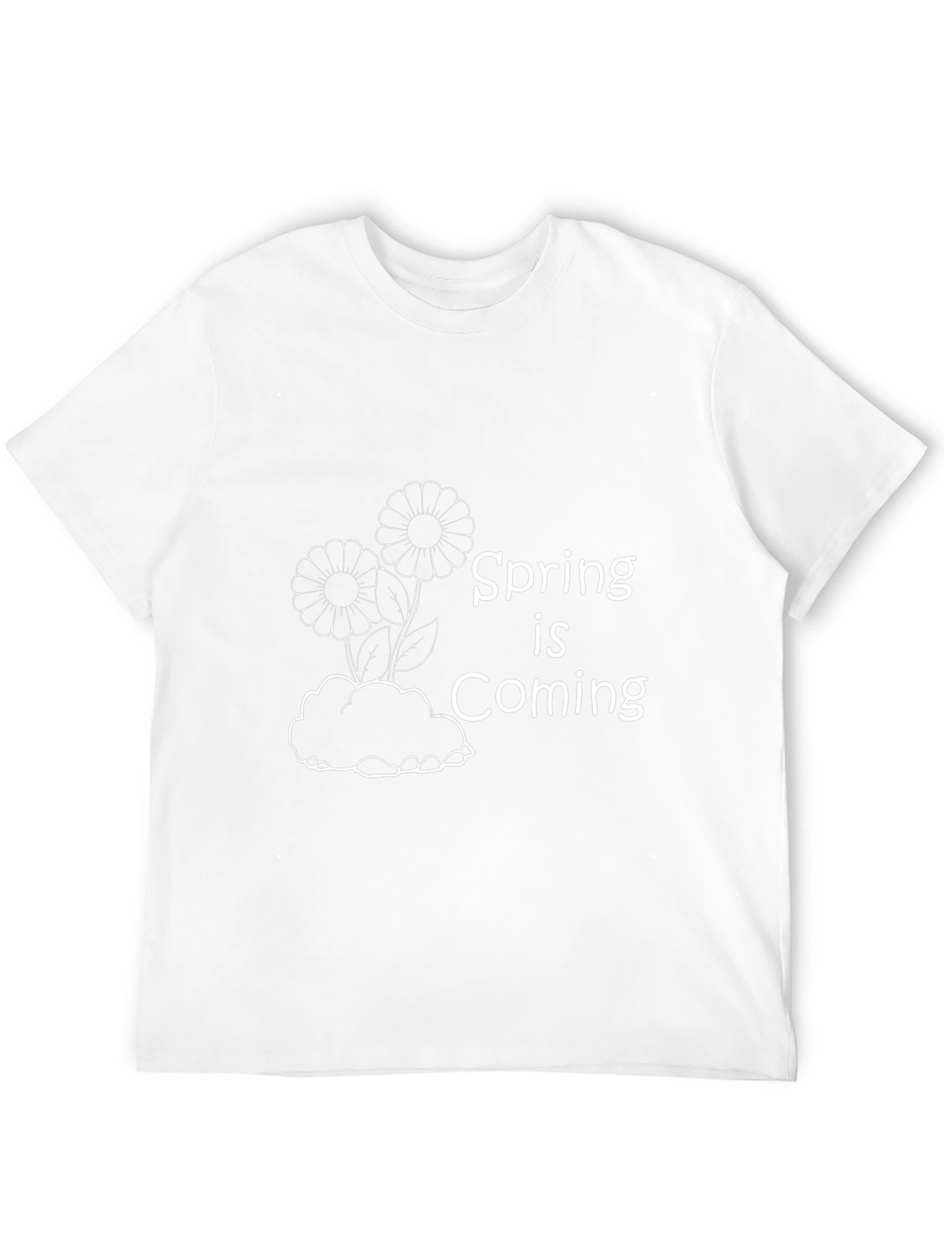 Spring is Coming T-Shirt - Black Graphic Tee