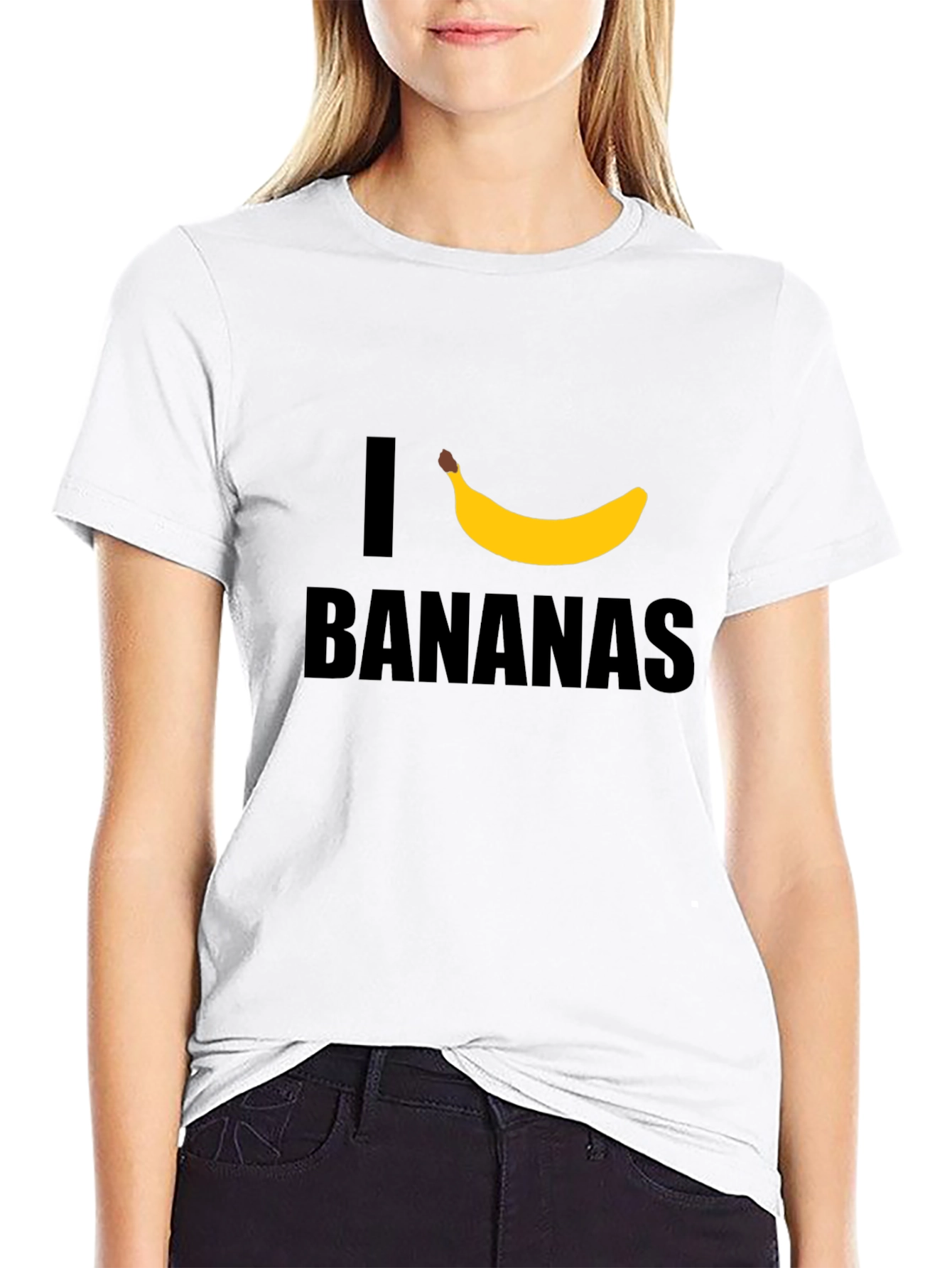 I Heart Bananas Graphic T-Shirt - Black Cotton Tee