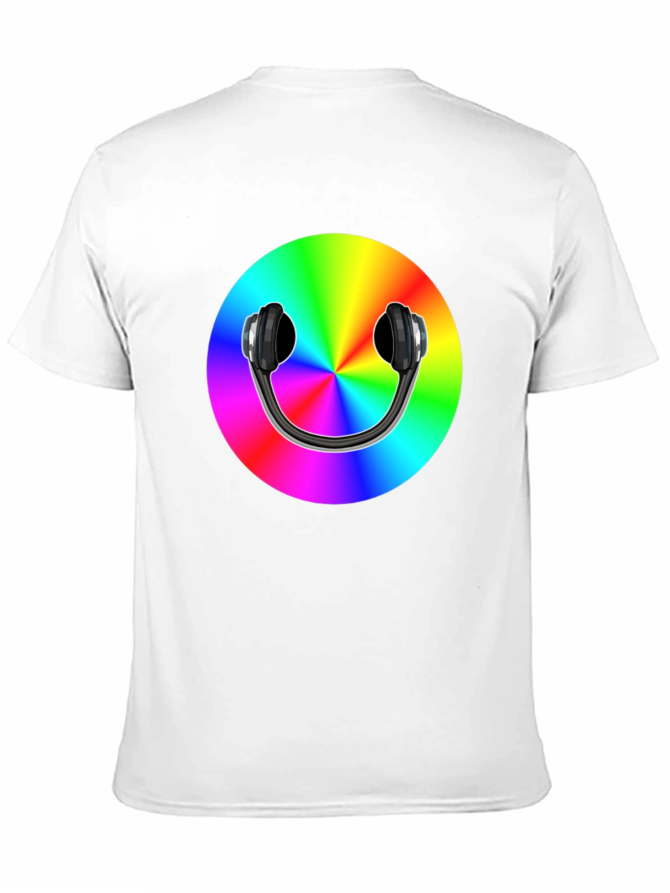 Rainbow Headphones Graphic Tee - Music Lovers T-Shirt