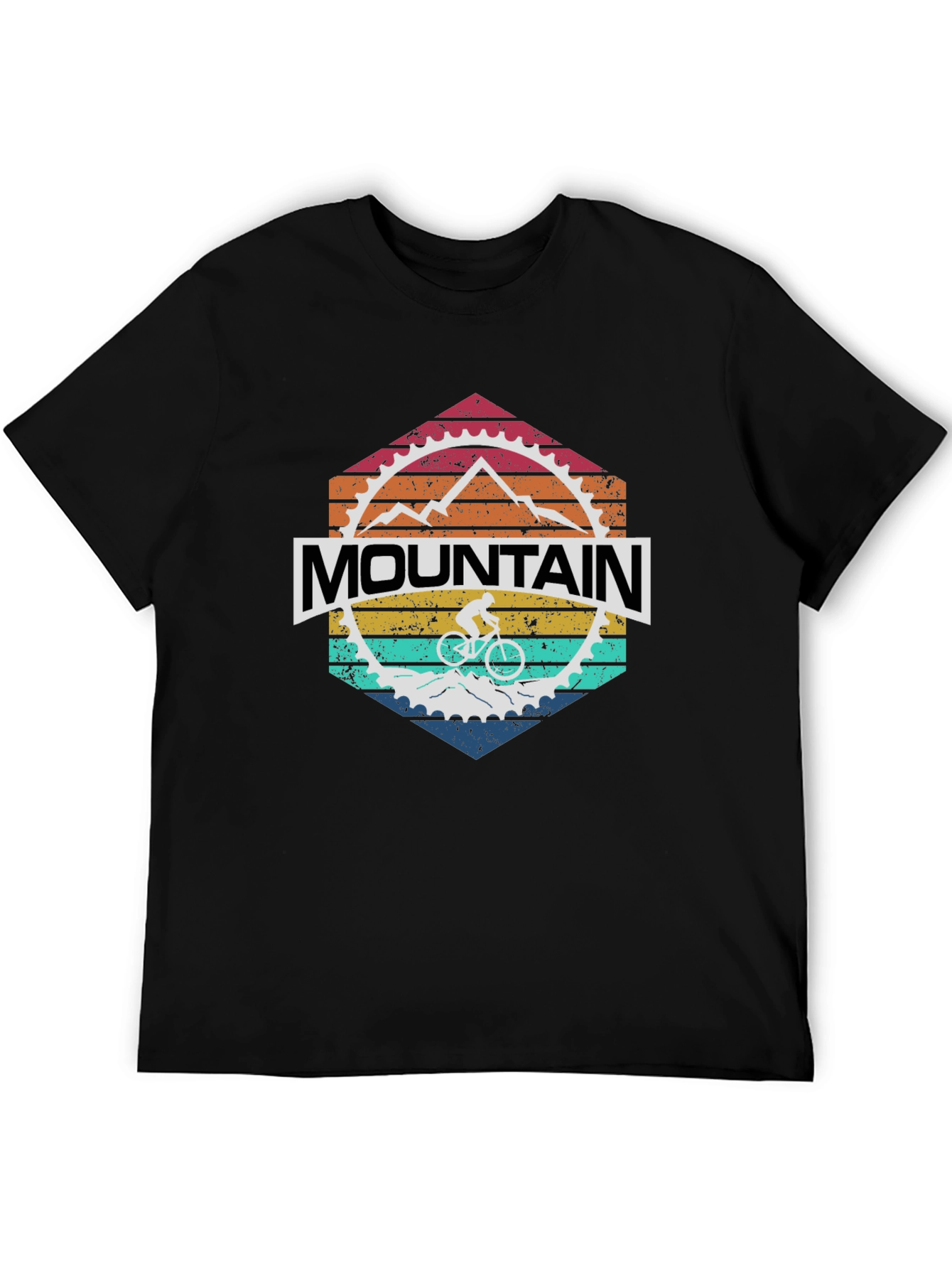 Mountain Biker Graphic Tee - Retro Style