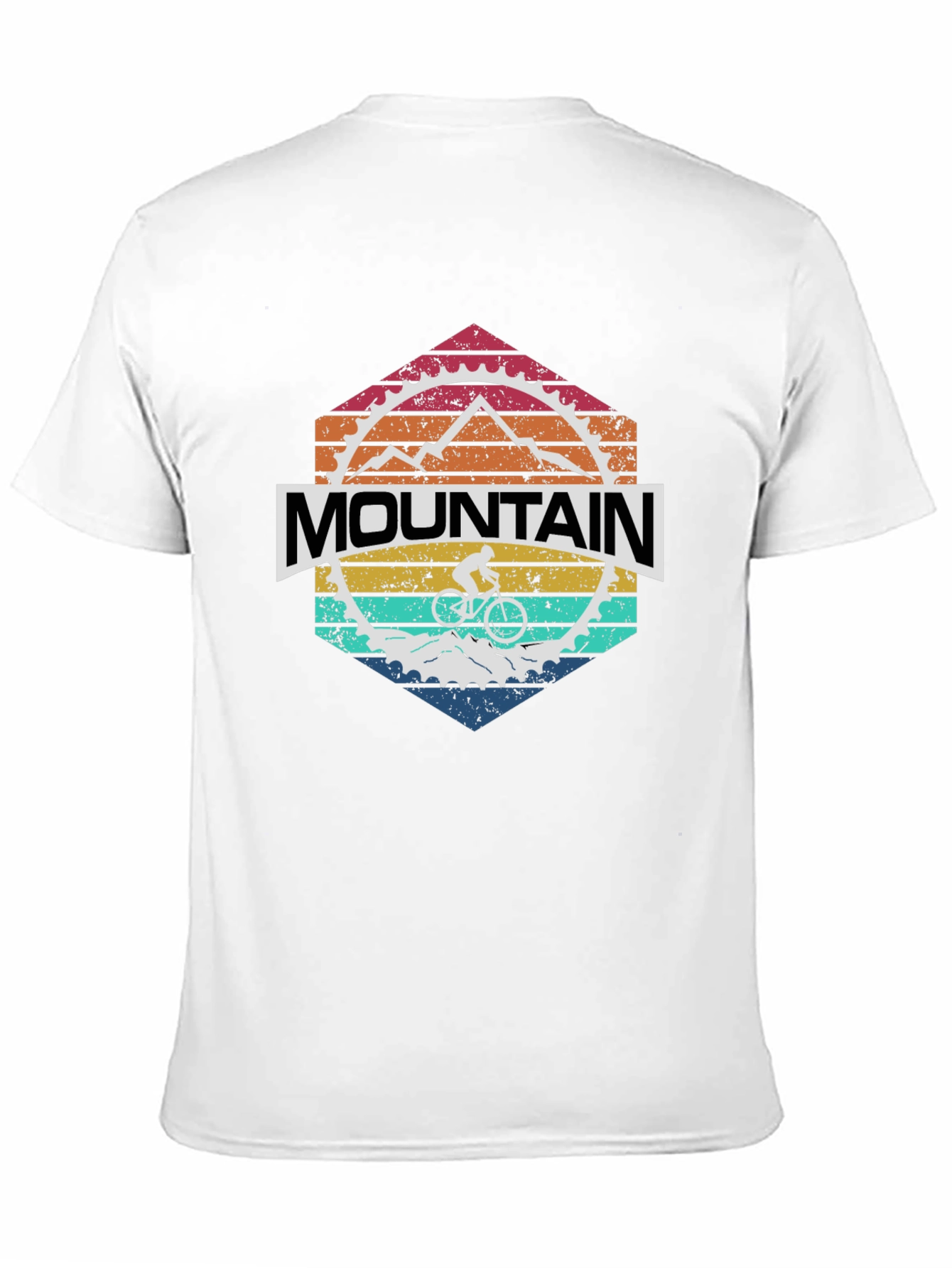 Mountain Biker Graphic Tee - Retro Style