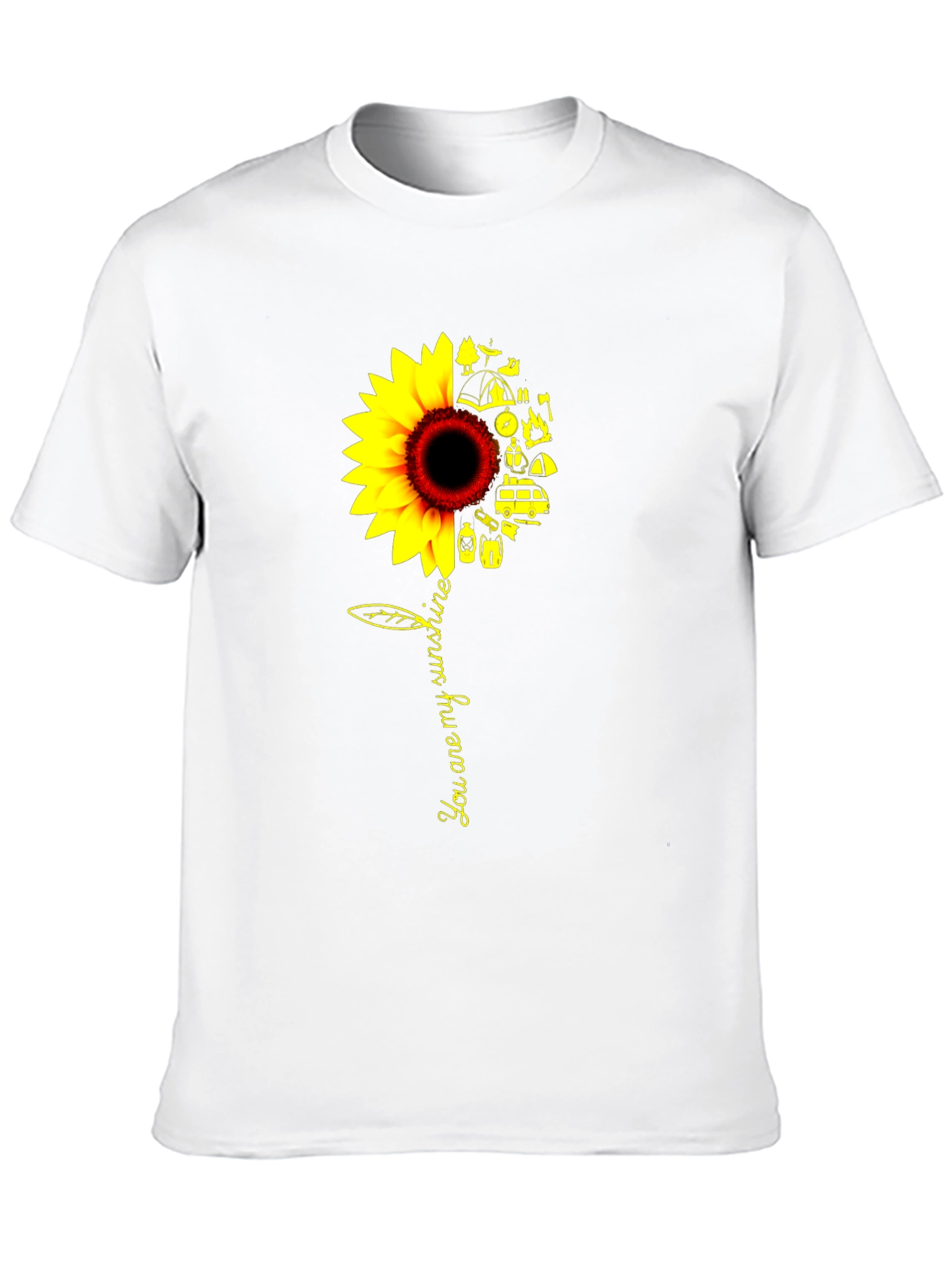 Sunflower Camping T-Shirt - You Are My Sunshine
