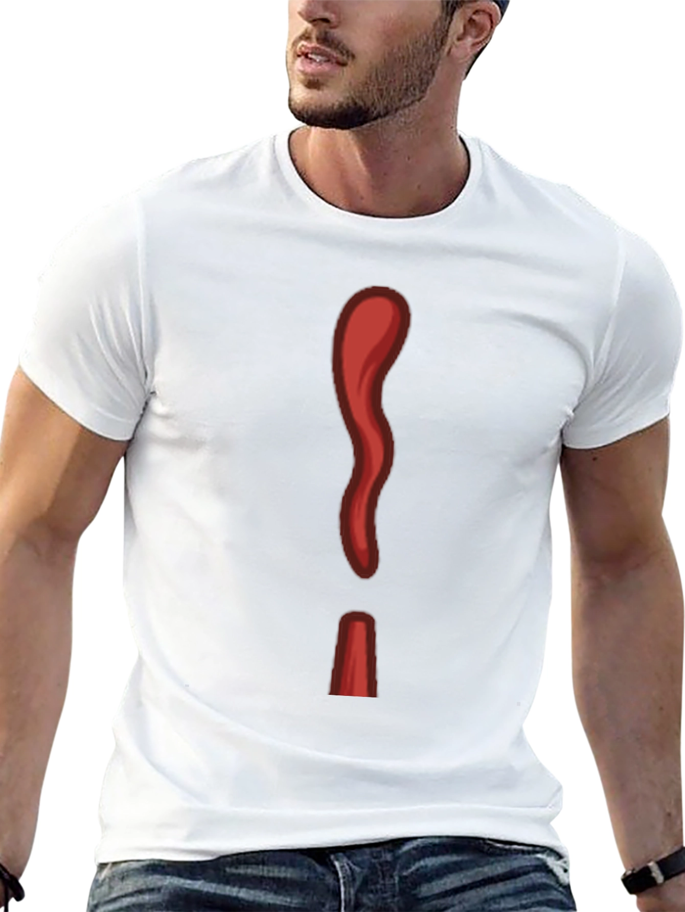 Red Ketchup Exclamation Graphic Tee