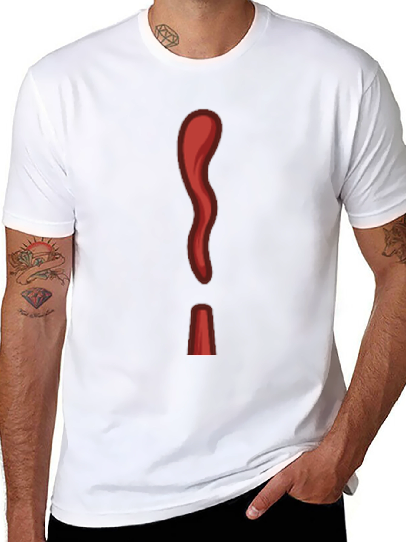 Red Ketchup Exclamation Graphic Tee