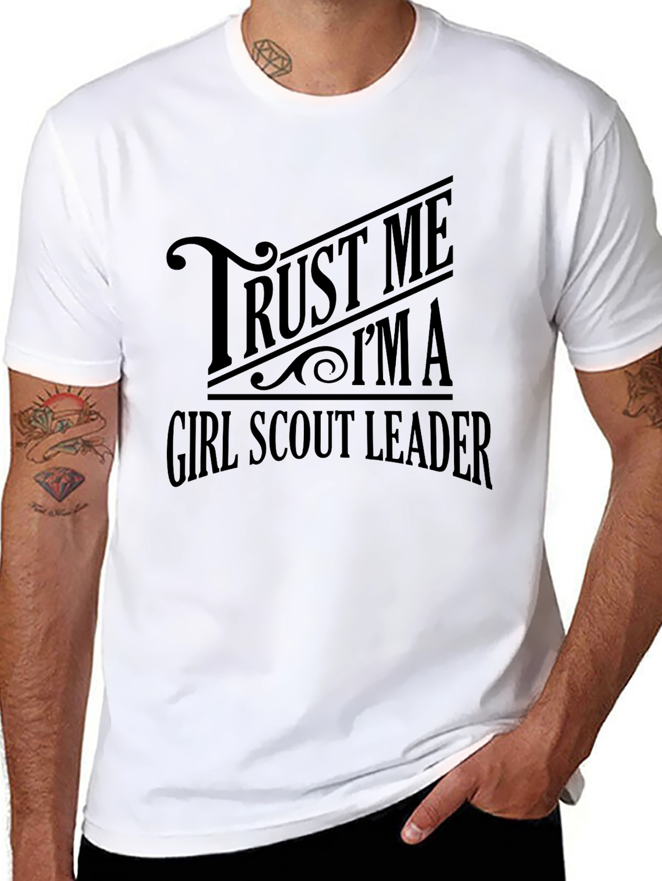 Trust Me Im A Girl Scout Leader Black T-Shirt