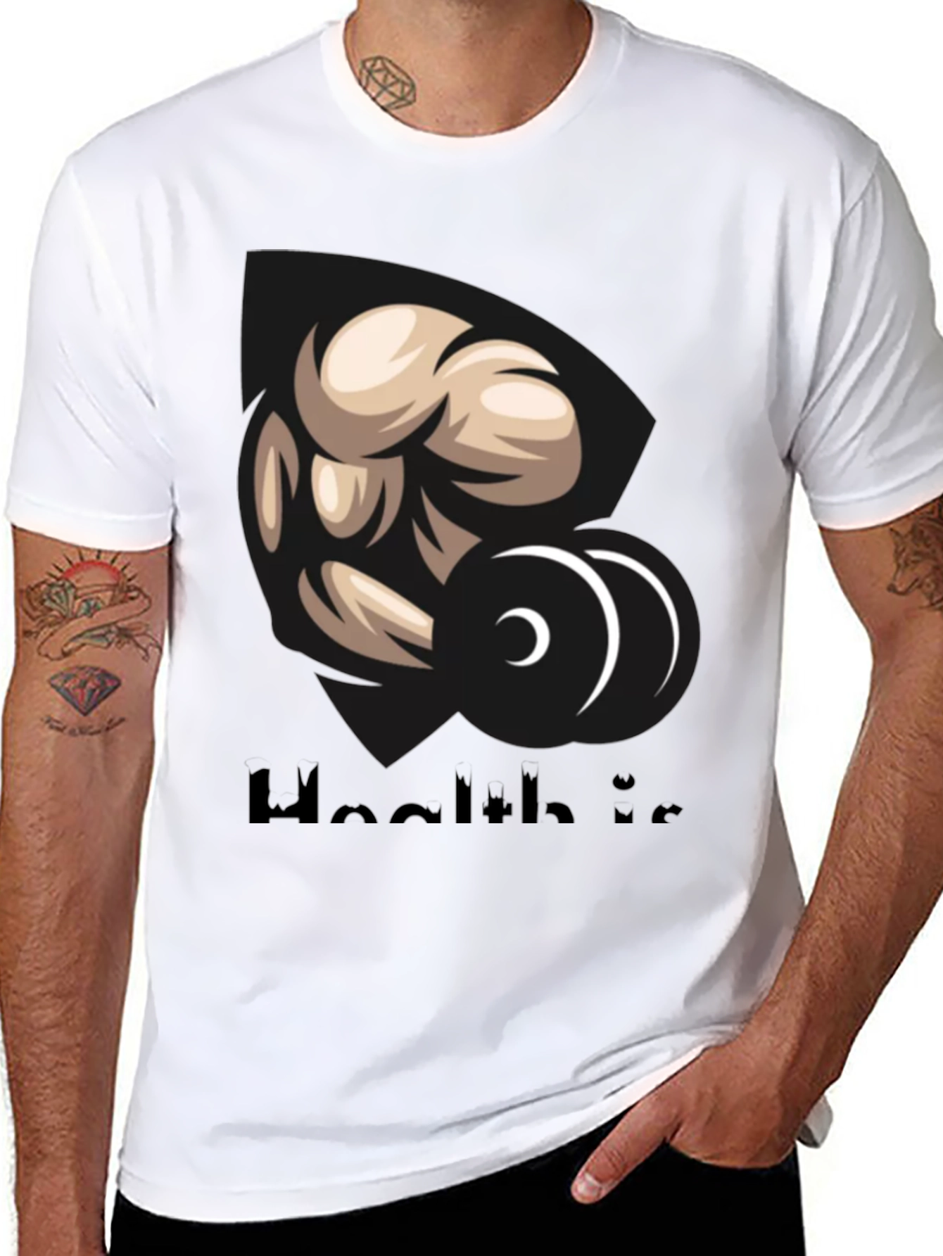 Workout Graphic Tee - Health is...