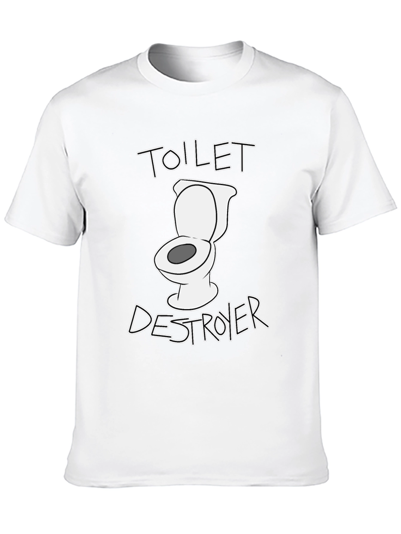 Toilet Destroyer Graphic Tee - Black Cotton T-Shirt