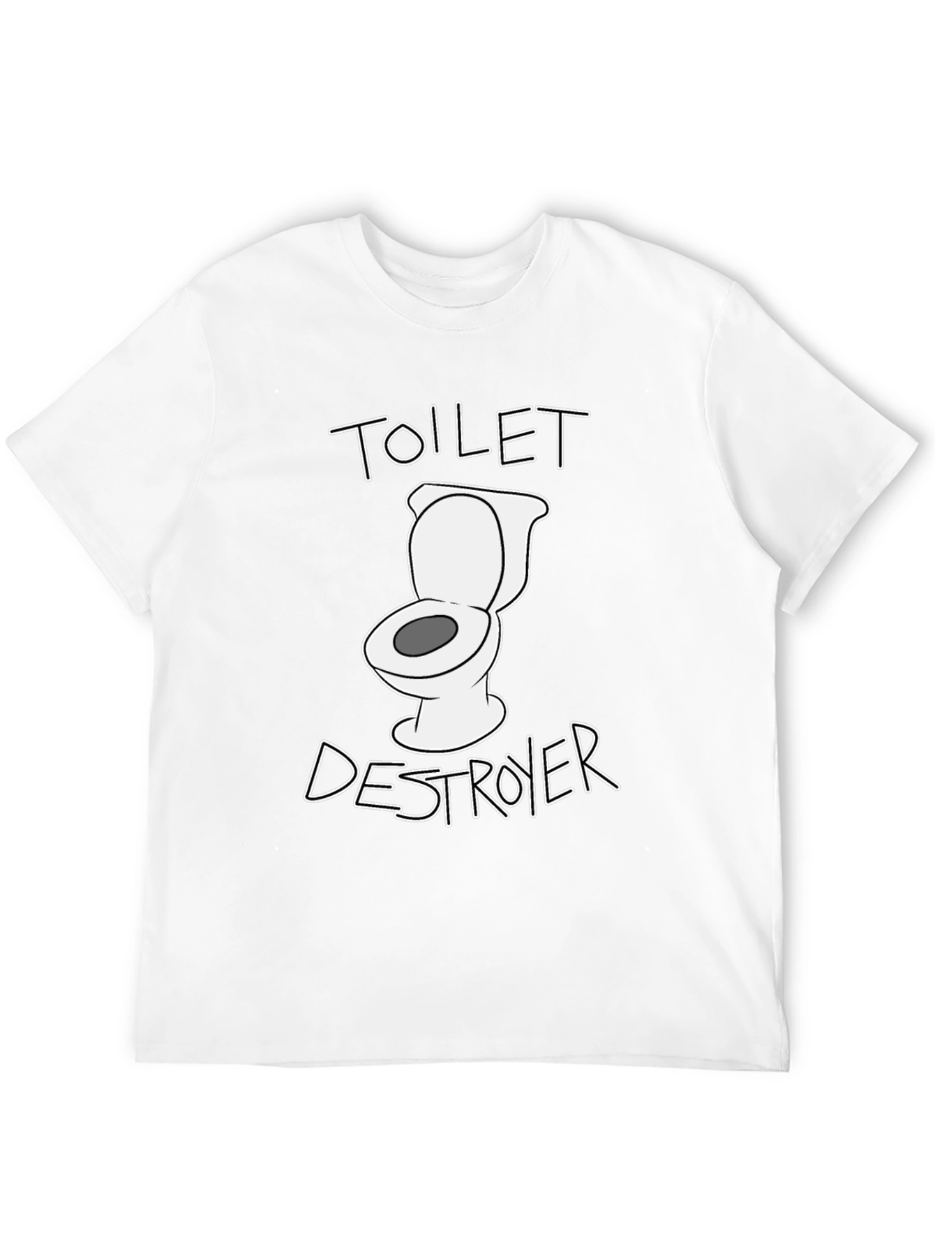 Toilet Destroyer Graphic Tee - Black Cotton T-Shirt