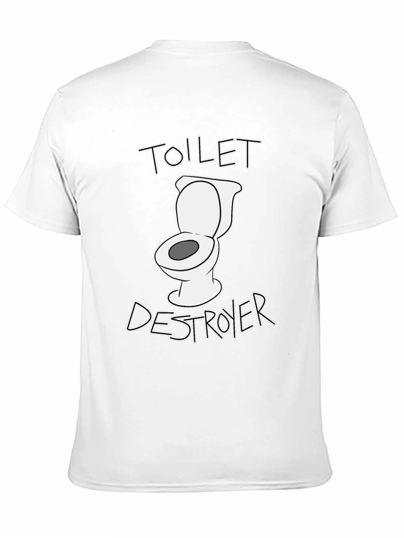 Toilet Destroyer Graphic Tee - Black Cotton T-Shirt