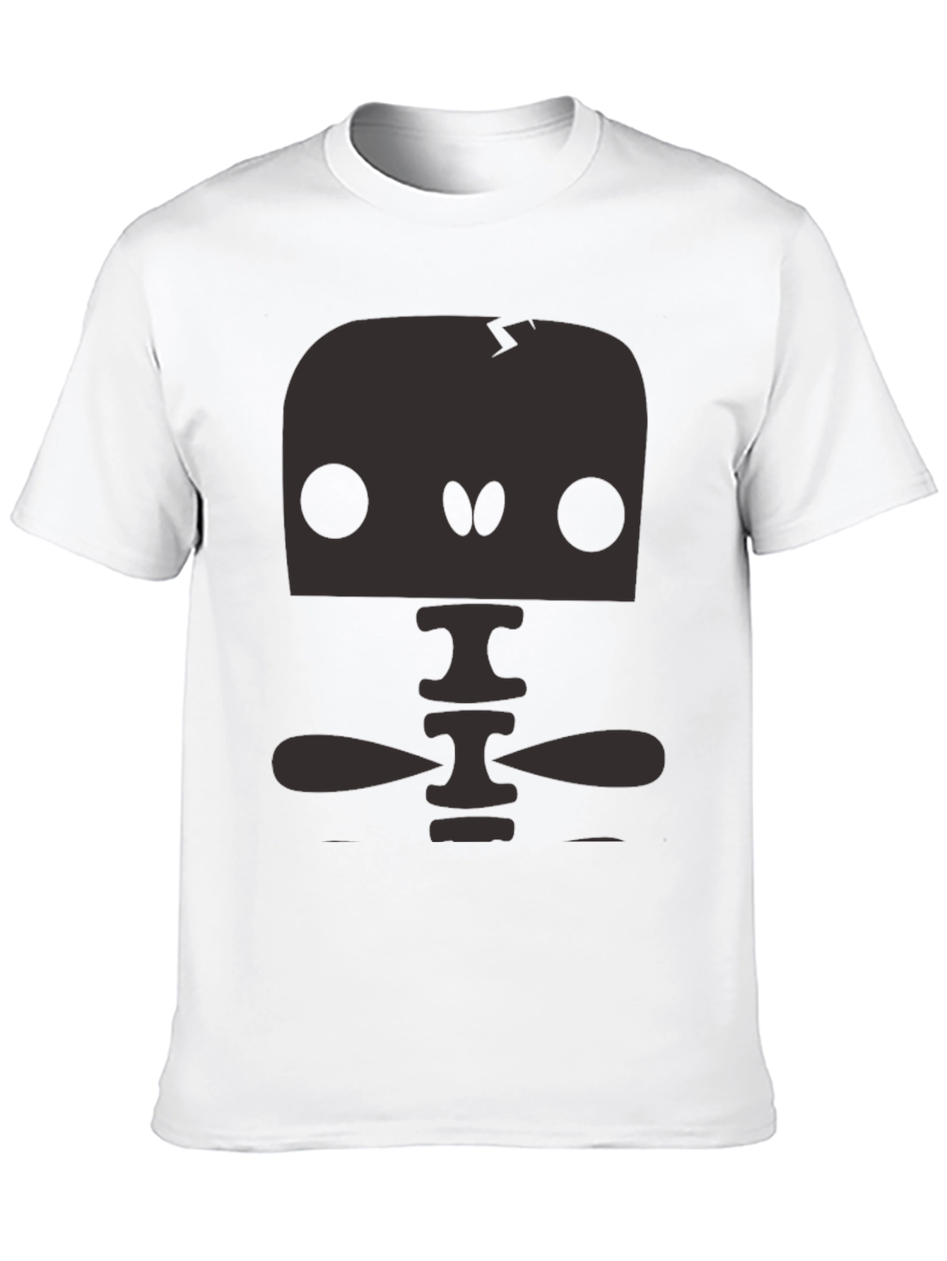 Fun Skeleton Graphic Print Black T-Shirt