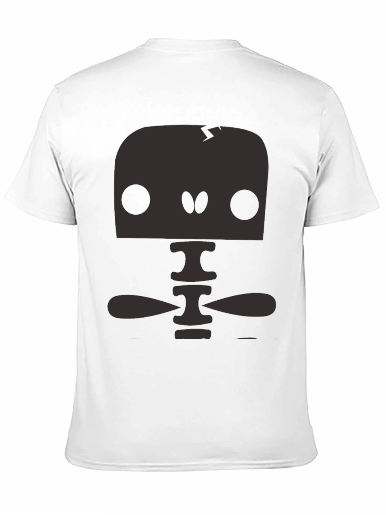 Fun Skeleton Graphic Print Black T-Shirt