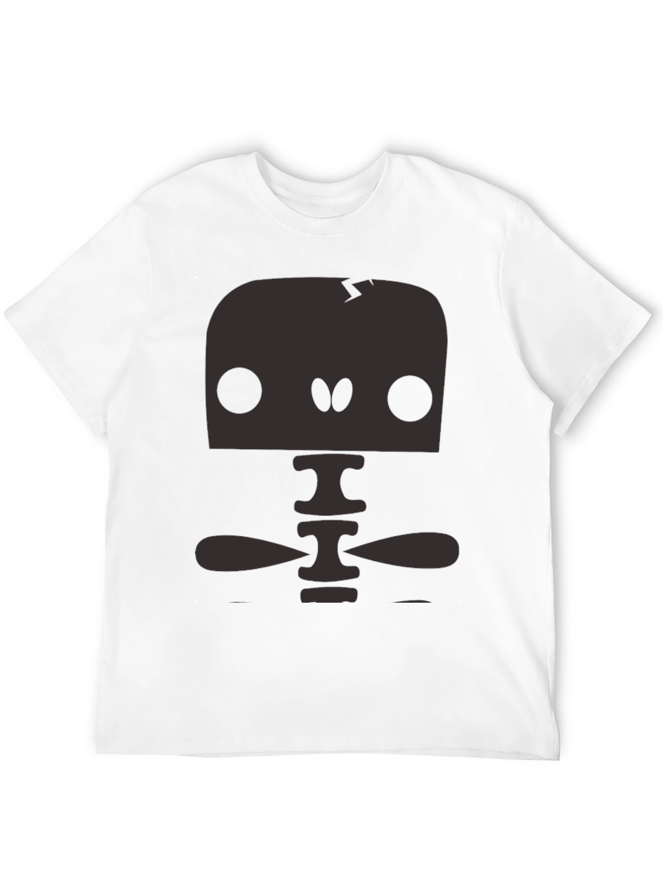 Fun Skeleton Graphic Print Black T-Shirt