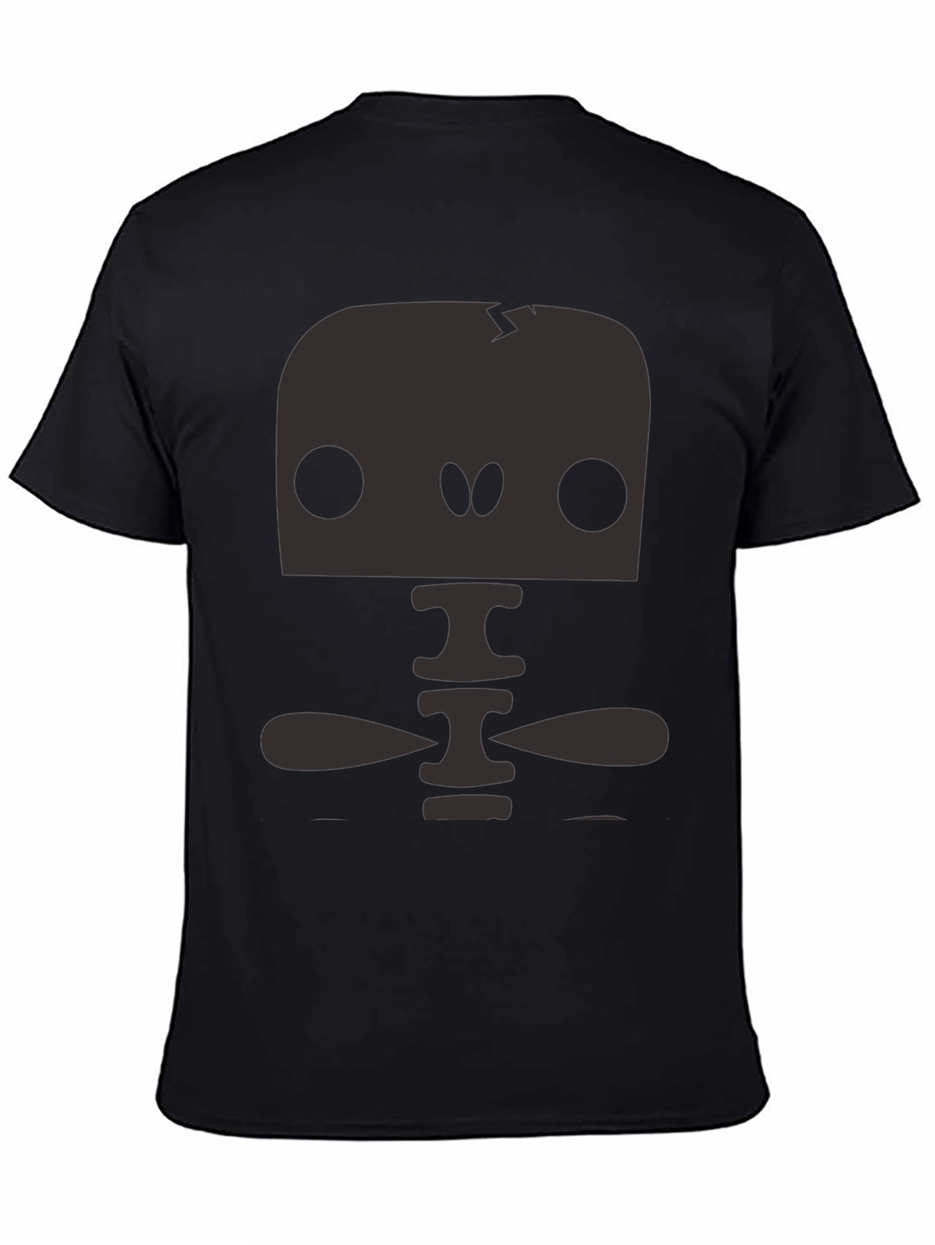 Fun Skeleton Graphic Print Black T-Shirt