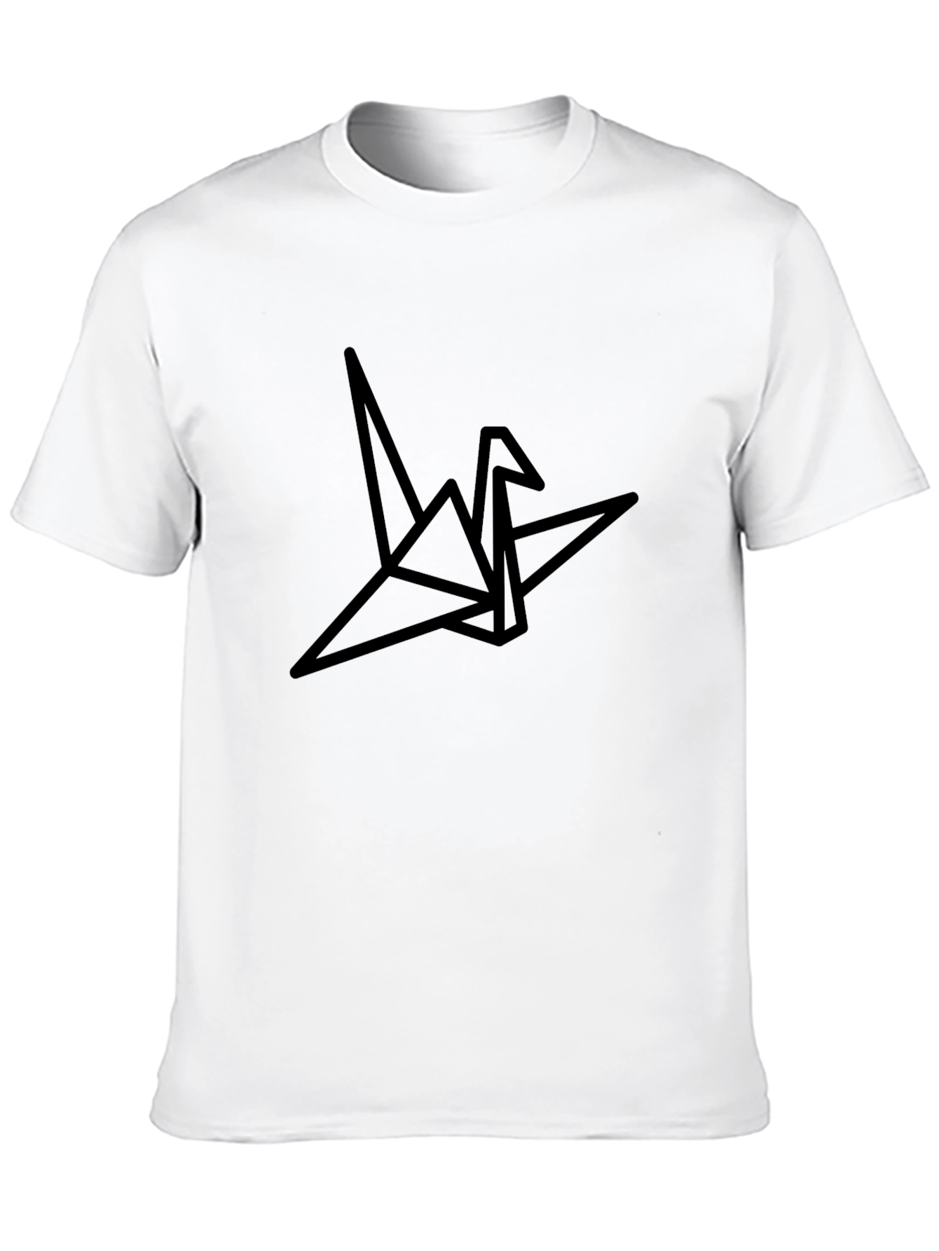Origami Crane Graphic Tee - Stylish Black T-Shirt