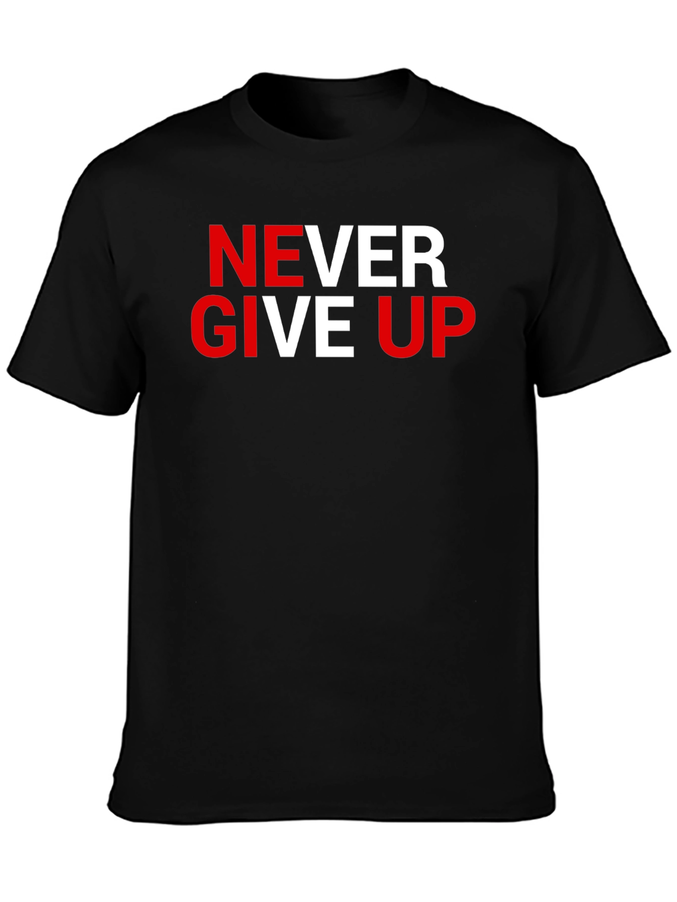 Never Give Up Graphic Tee - Motivational T-Shirt