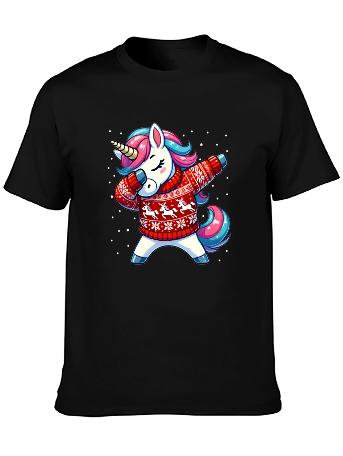 Dabbing Unicorn Christmas T-Shirt
