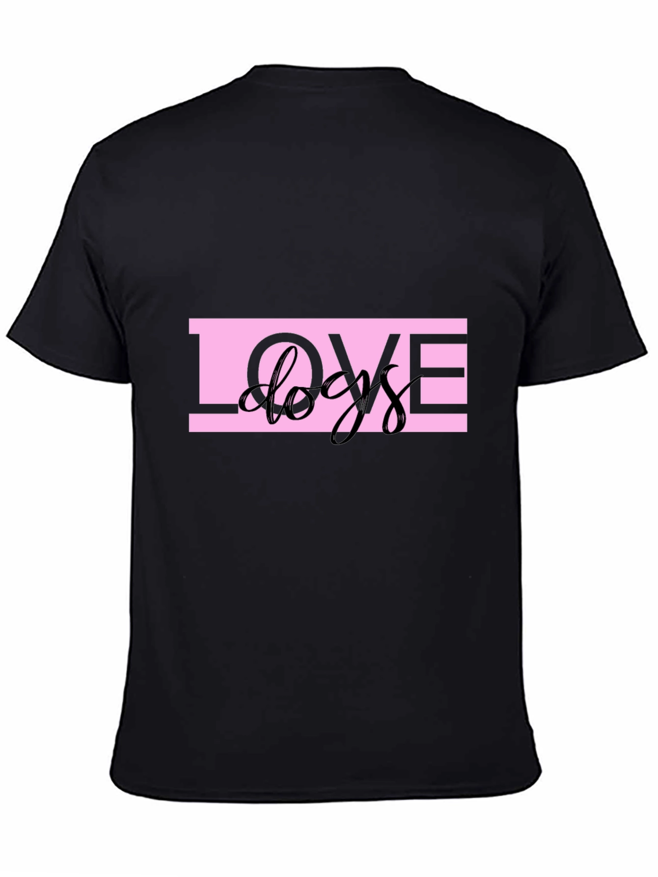Love Dogs Graphic Black T-Shirt