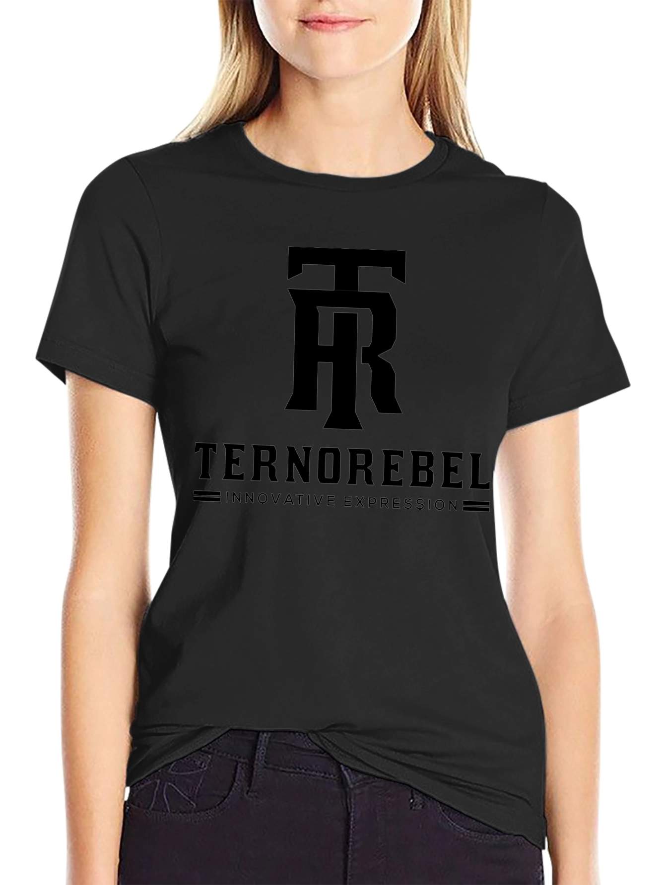 Terno Rebel Black Graphic Tee - Innovative Expression