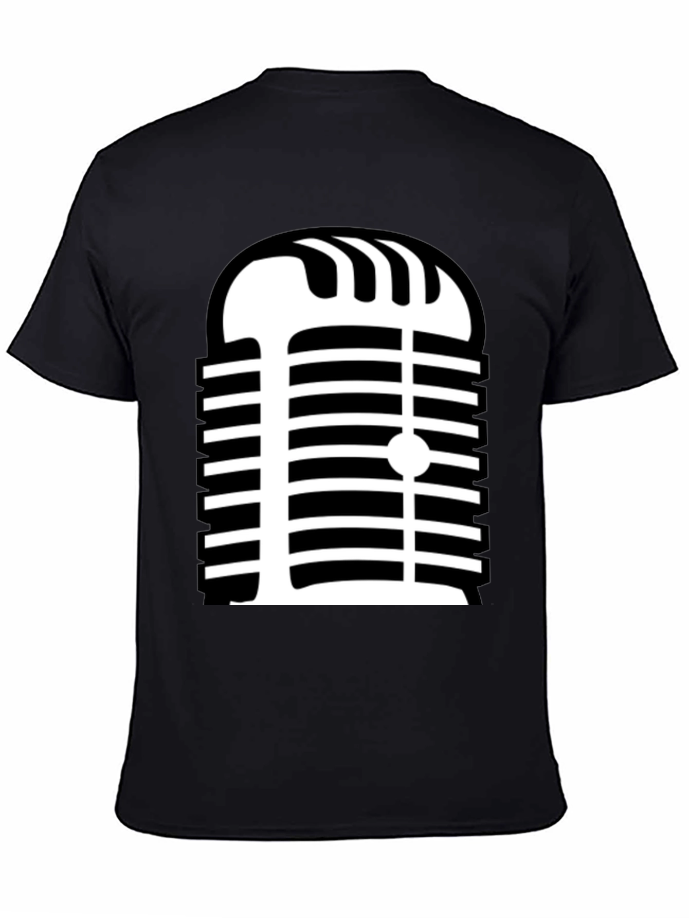 Retro Microphone Graphic Tee - Classic Style