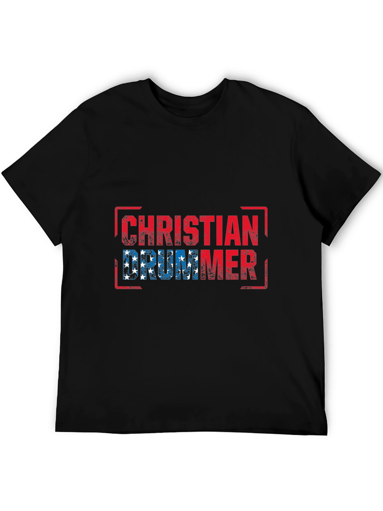 Christian Drummer T-Shirt - Patriotic Design