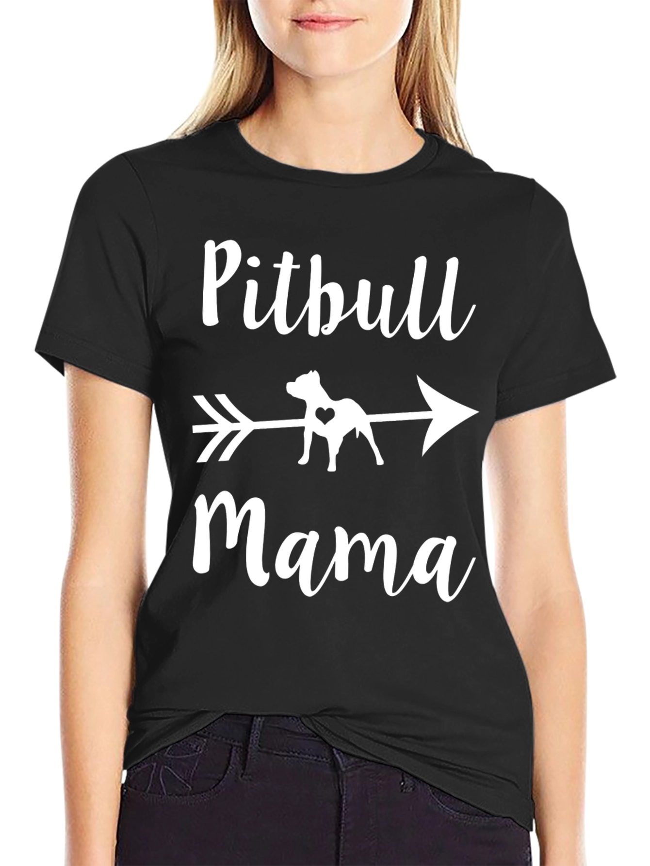 Pitbull Mama Graphic Tee - Dog Lovers T-Shirt