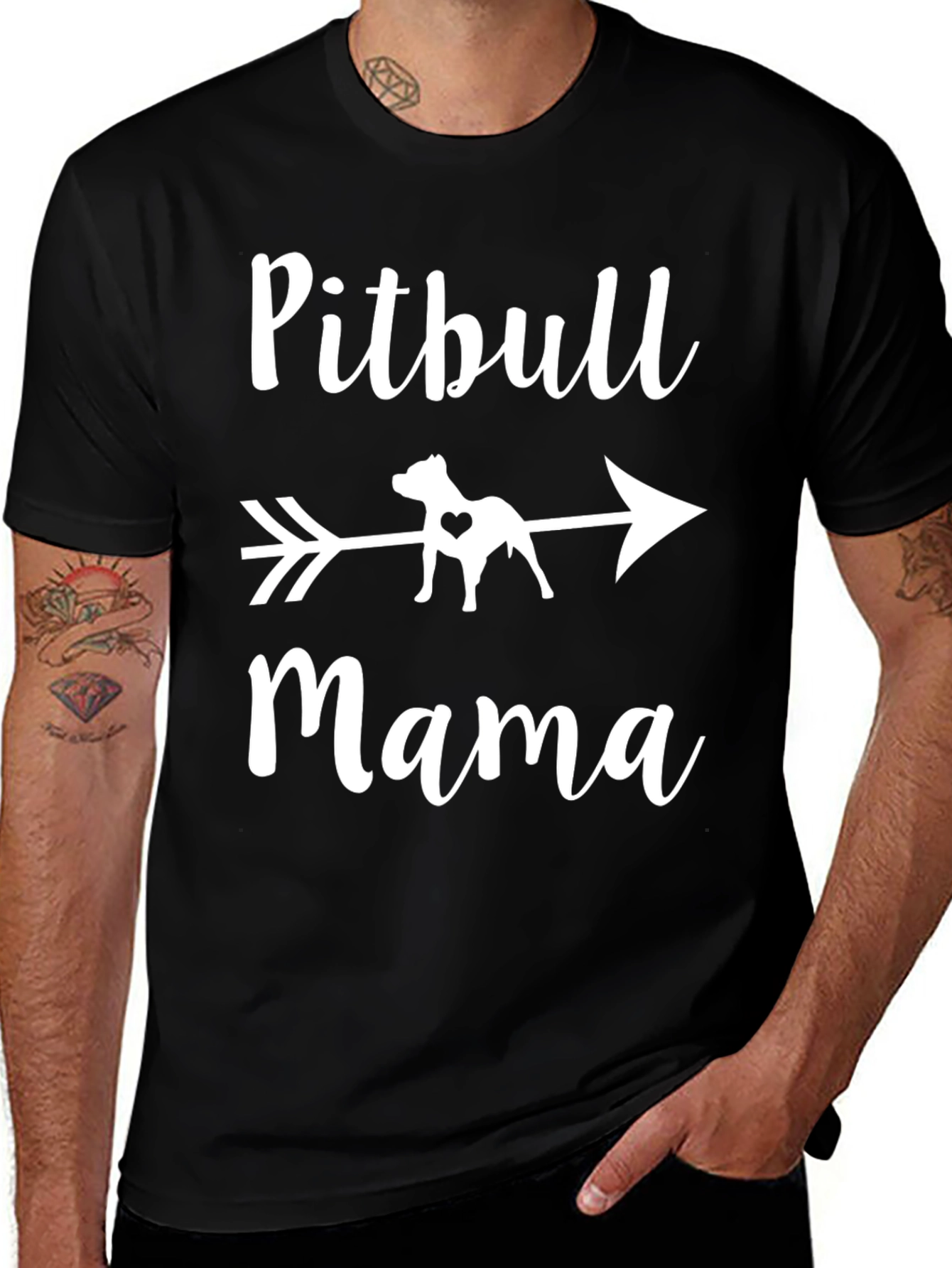 Pitbull Mama Graphic Tee - Dog Lovers T-Shirt