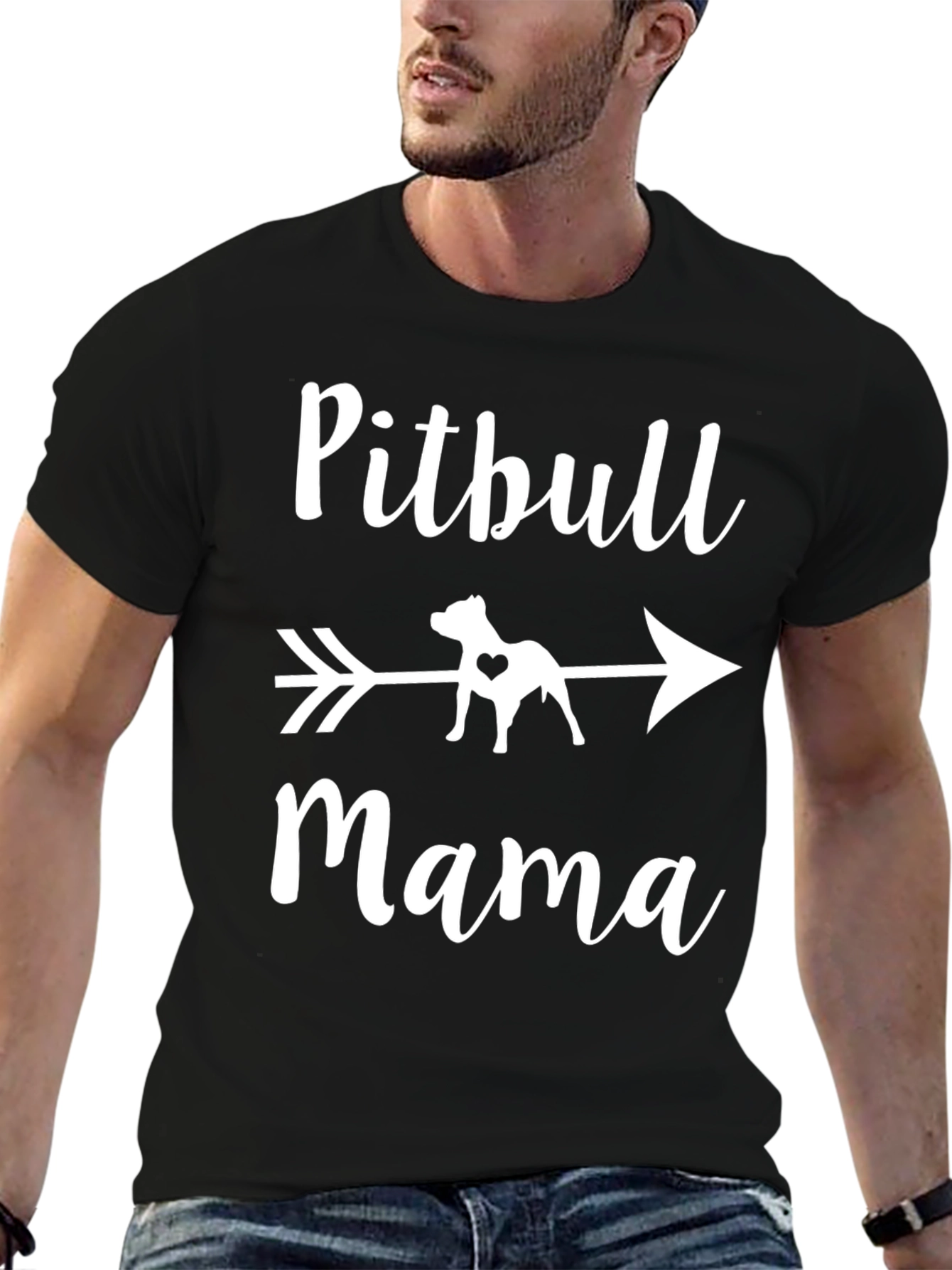 Pitbull Mama Graphic Tee - Dog Lovers T-Shirt