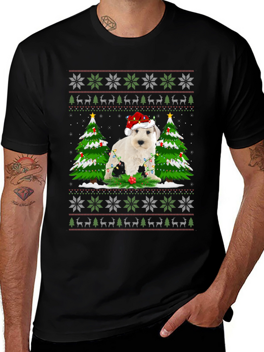 Festive Dog Christmas Sweater T-Shirt