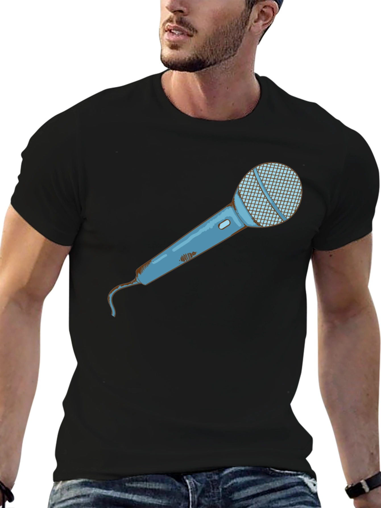 Microphone Graphic Tee - Singer Musician T-Shirt