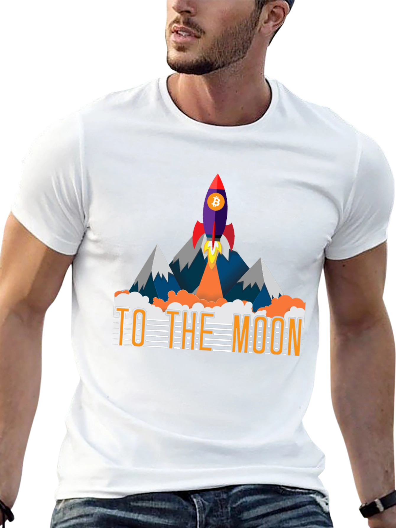 Bitcoin To The Moon Graphic T-Shirt