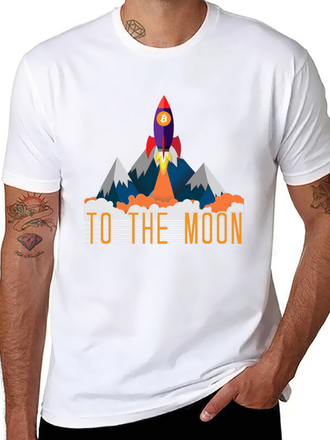 Bitcoin To The Moon Graphic T-Shirt