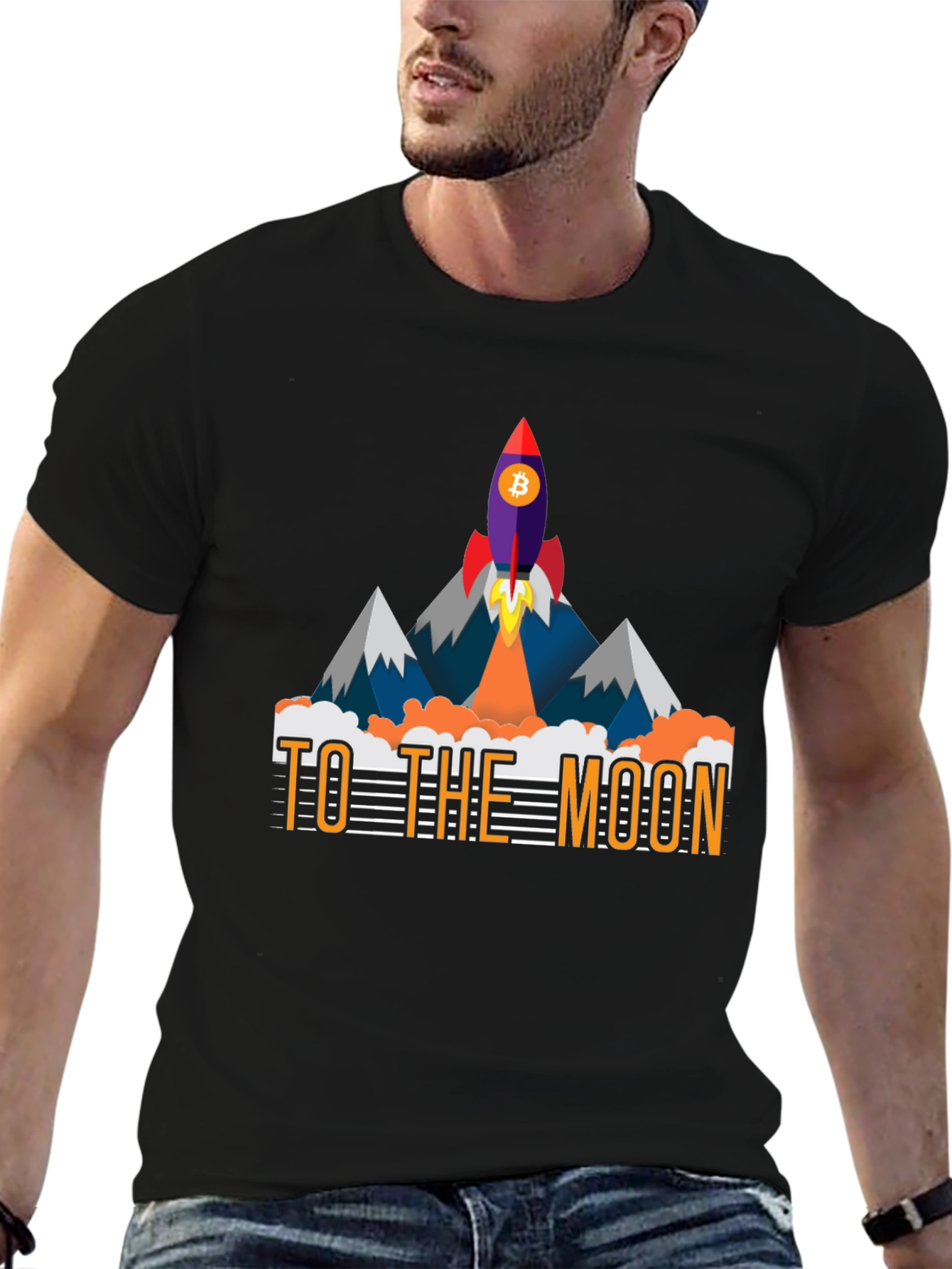 Bitcoin To The Moon Graphic T-Shirt