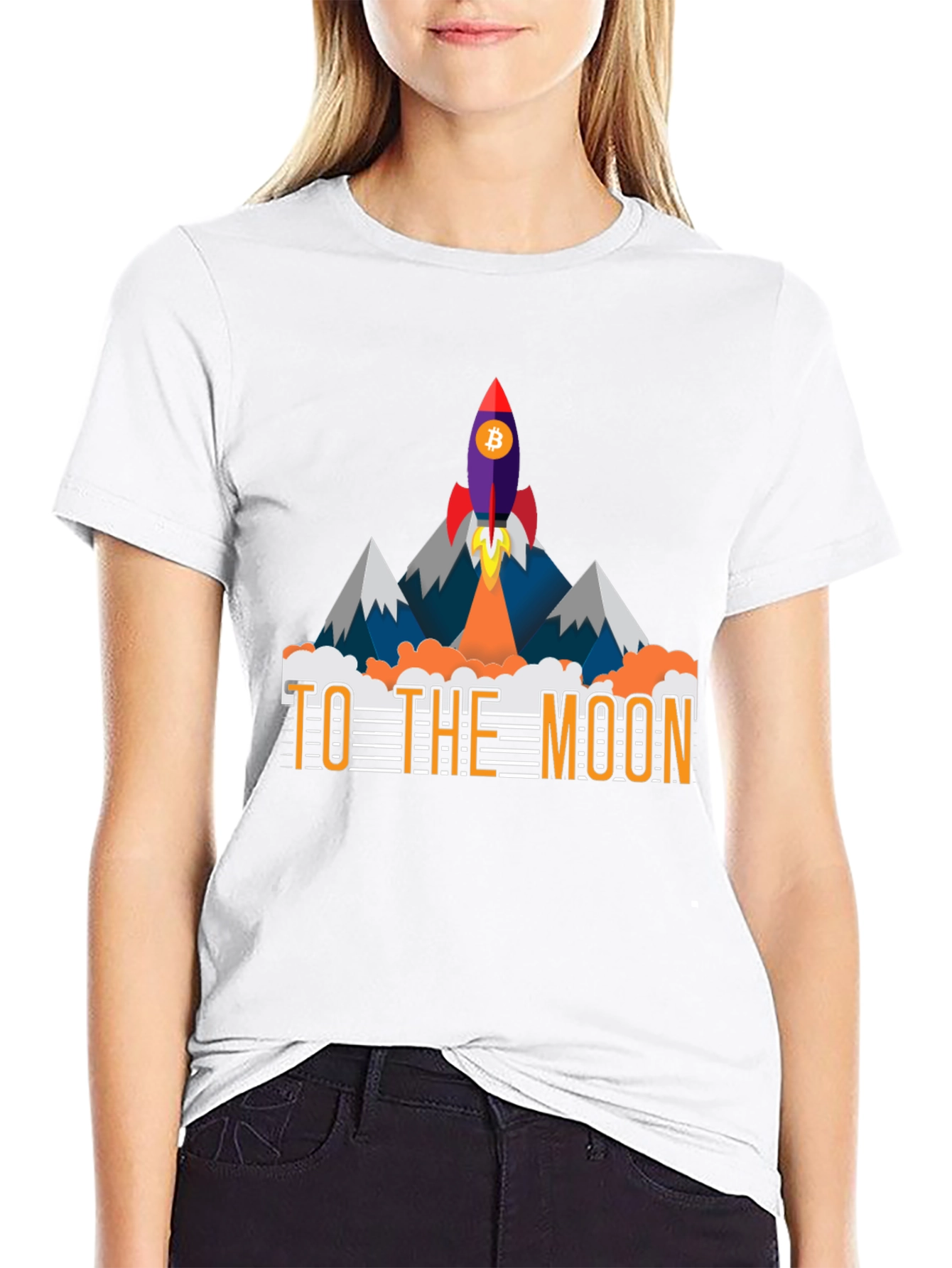 Bitcoin To The Moon Graphic T-Shirt