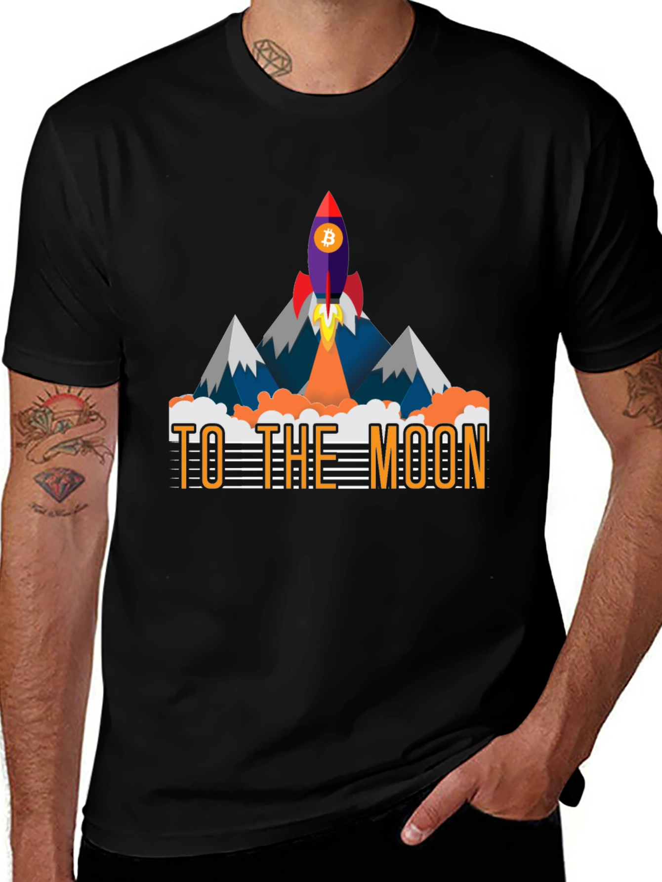 Bitcoin To The Moon Graphic T-Shirt