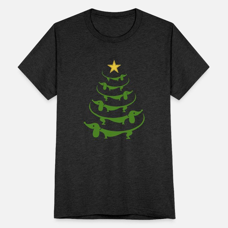 Dachshund Christmas Trees blue green friend