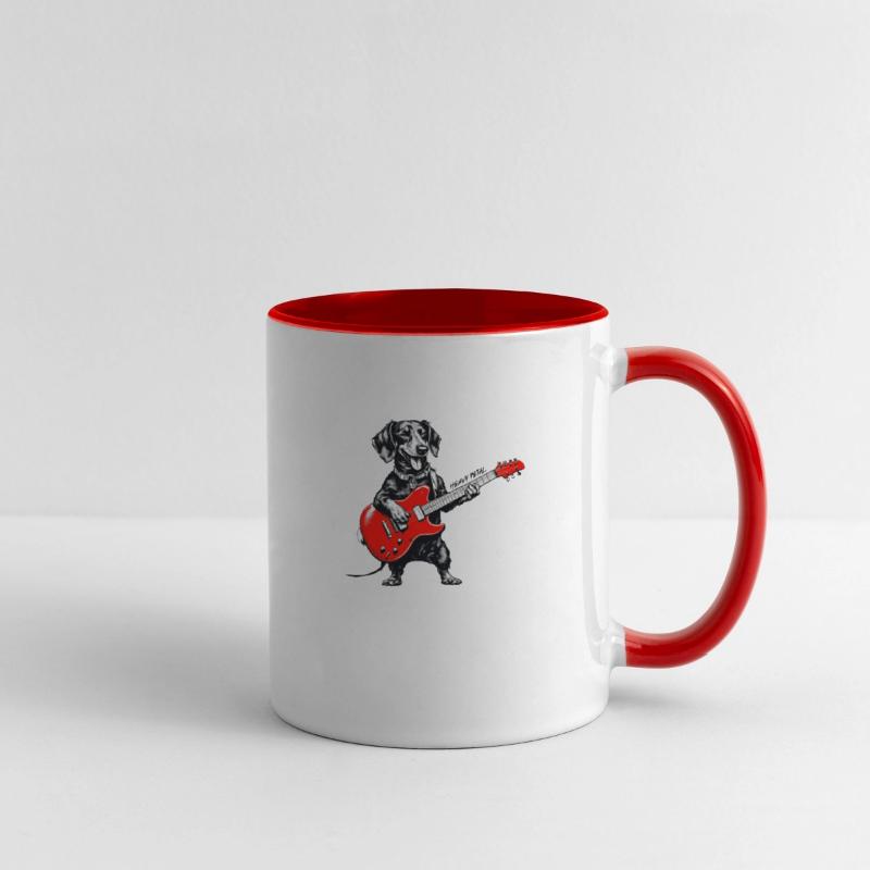 Dachshund Playing Guitar Funny Rock and Roll Dog