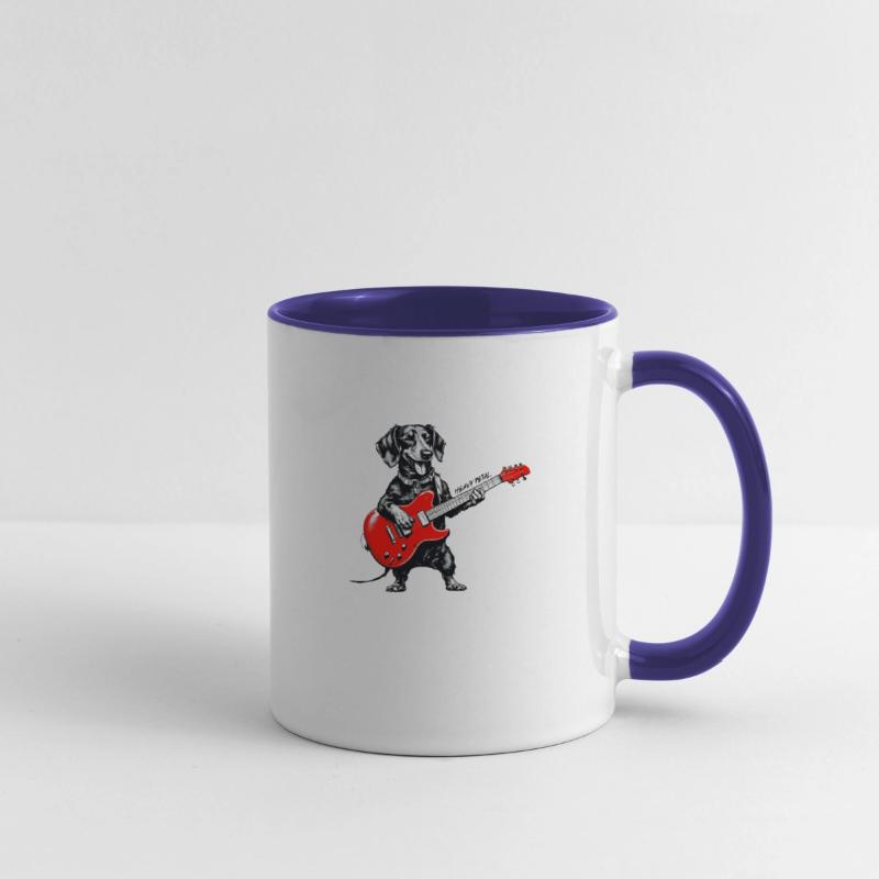Dachshund Playing Guitar Funny Rock and Roll Dog